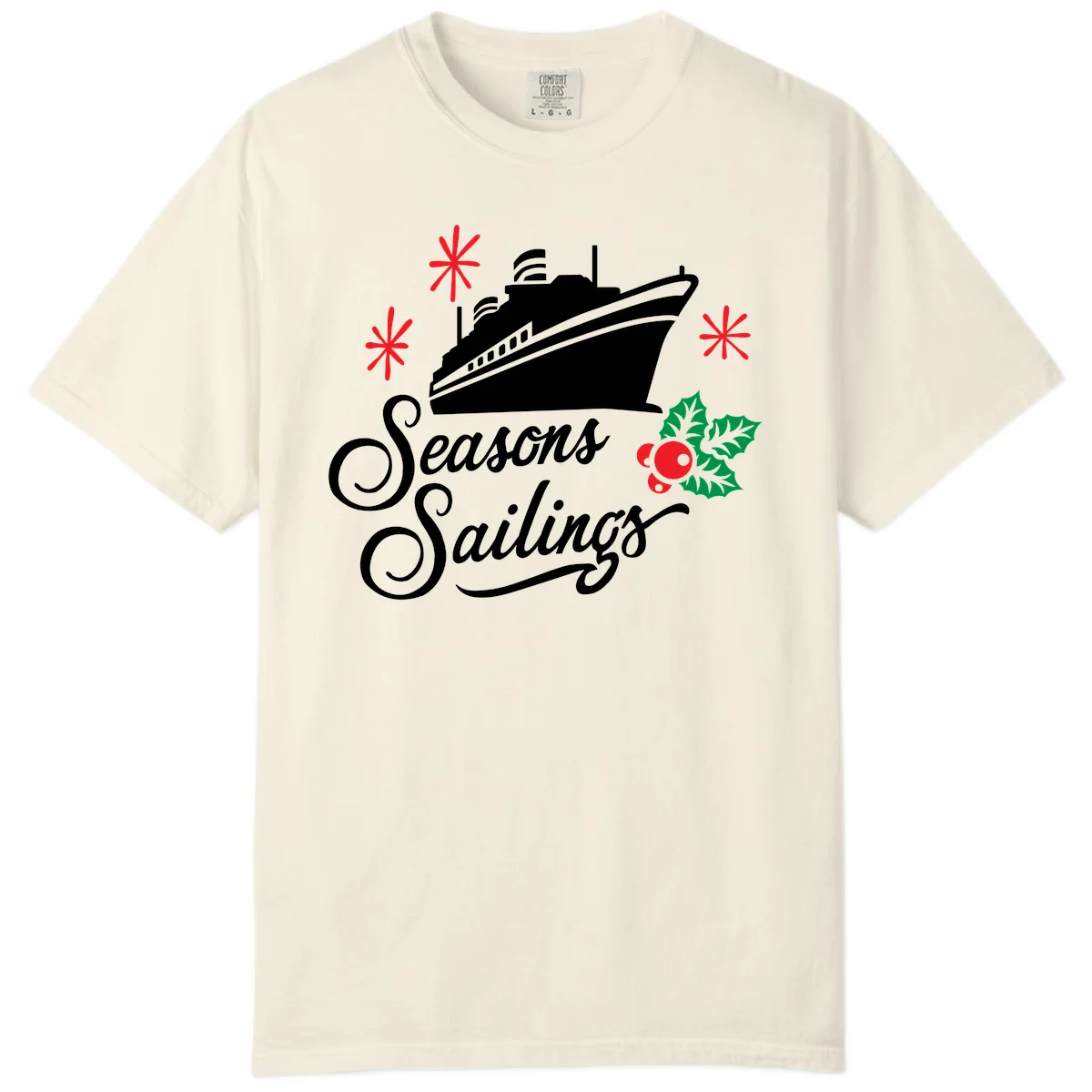 Seasons Sailings Cruise Holiday Comfort Color in Ivory