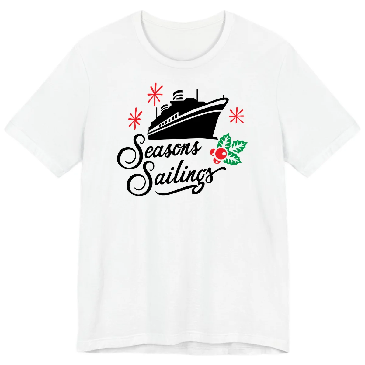 Seasons Sailings Cruise Holiday Premium T-Shirt in White