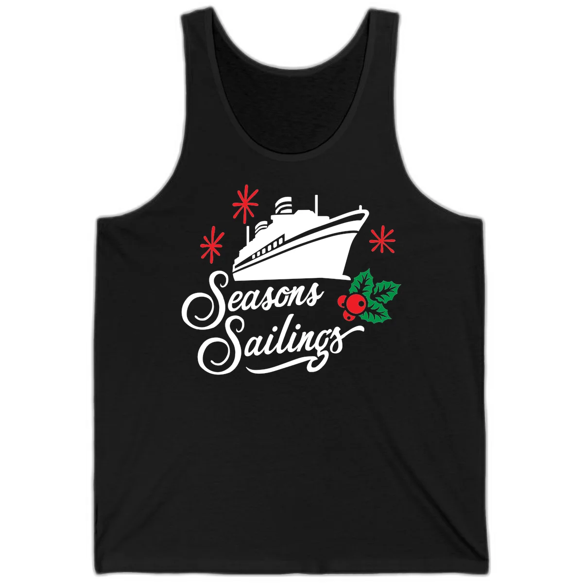 Seasons Sailings Cruise Holiday Tank in Black
