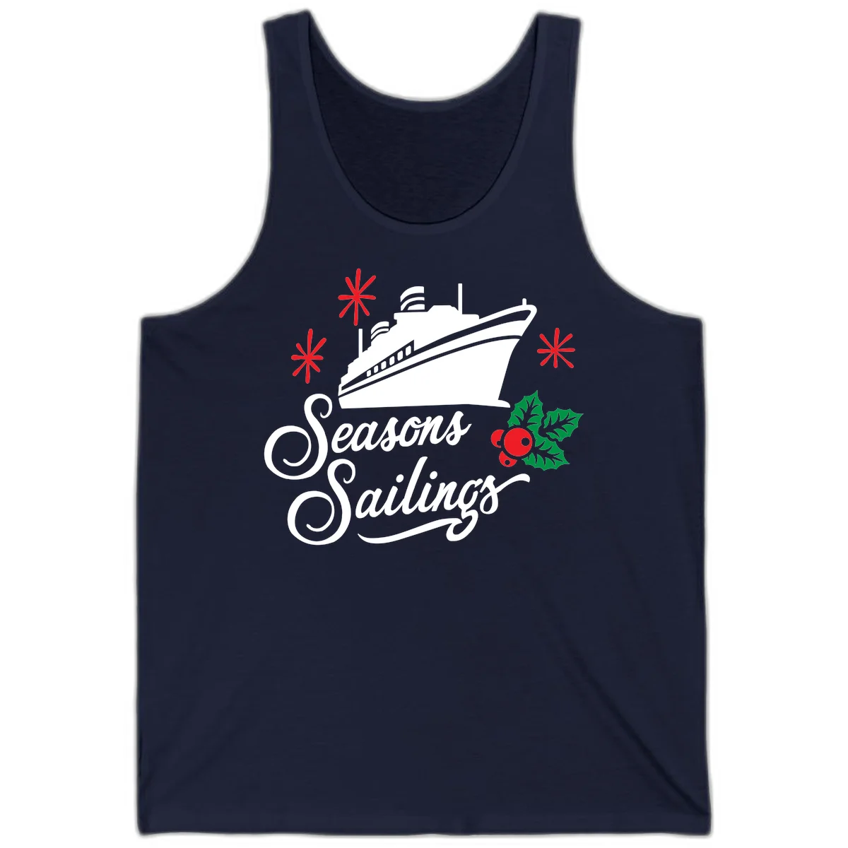 Seasons Sailings Cruise Holiday Tank in Navy