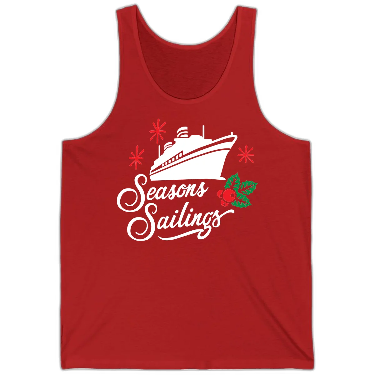 Seasons Sailings Cruise Holiday Tank in Red