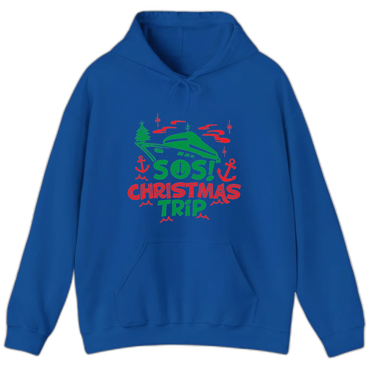 SOS Christmas Trip Hoodie in Royal