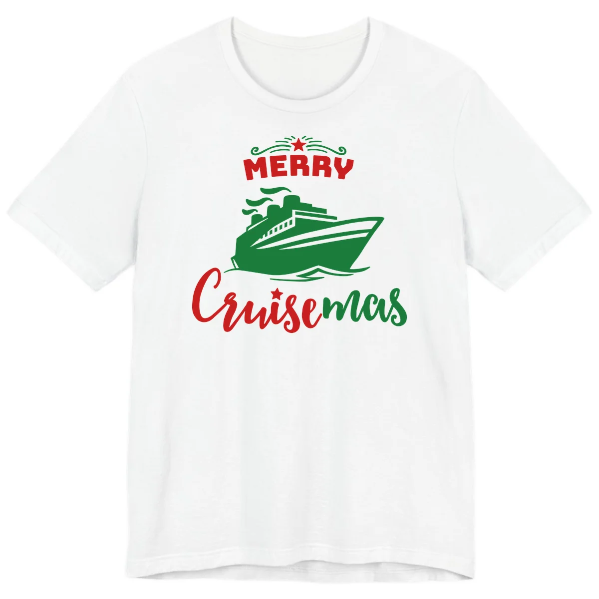 Merry Cruise-mas Ship Premium T-Shirt in White