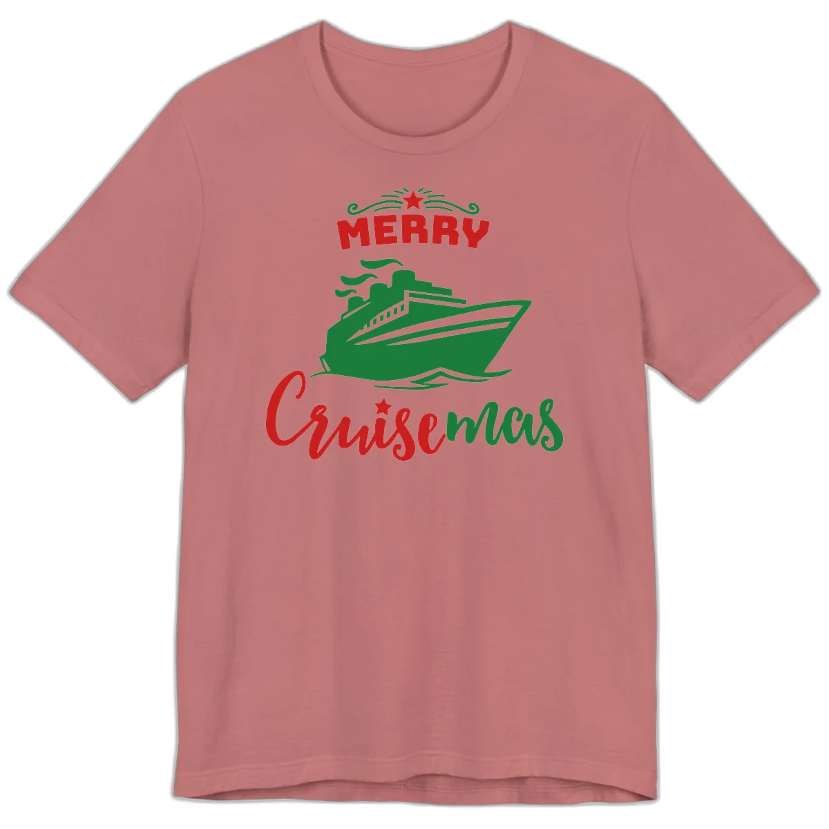 Merry Cruise-mas Ship Premium T-Shirt in Mauve