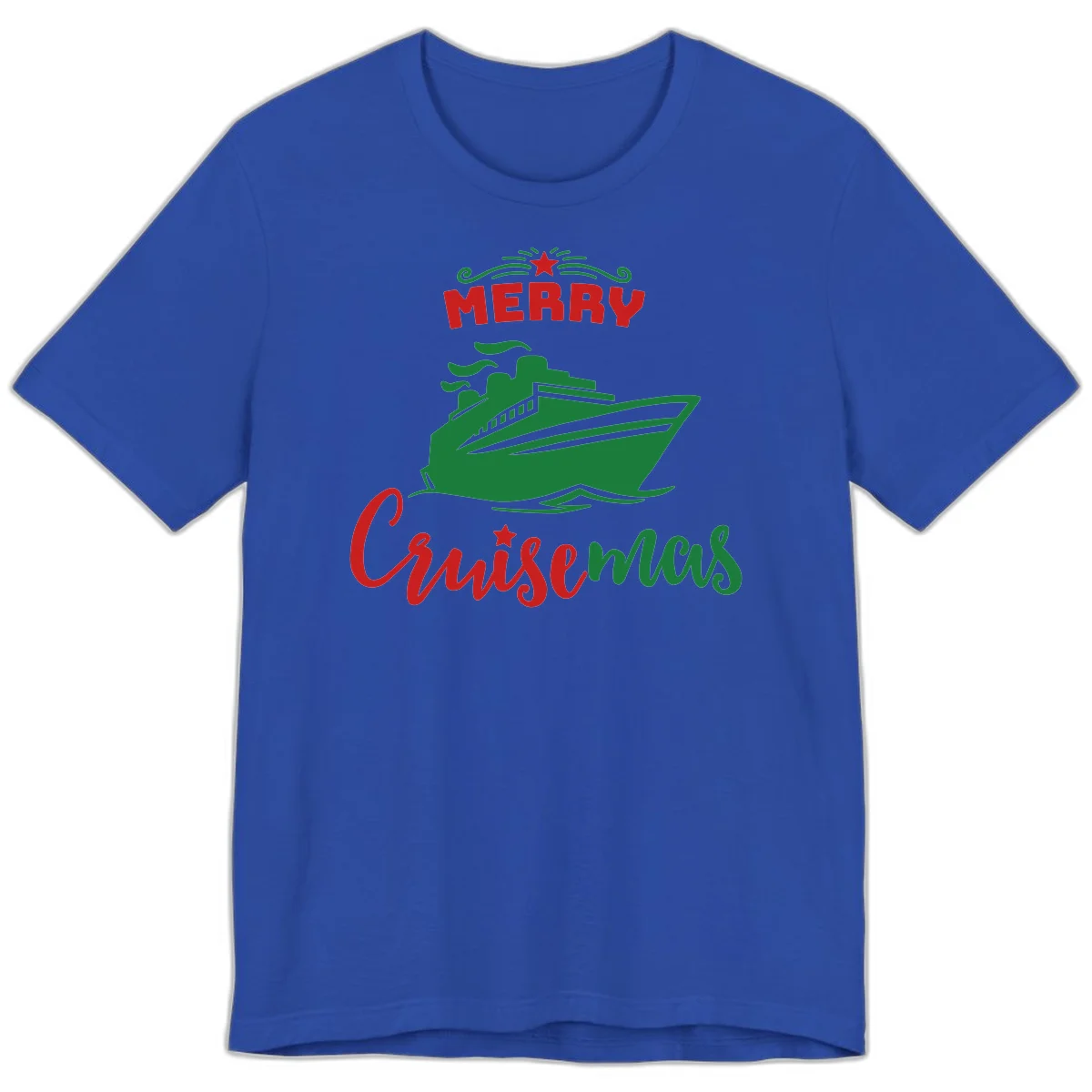 Merry Cruise-mas Ship Premium T-Shirt in True Royal