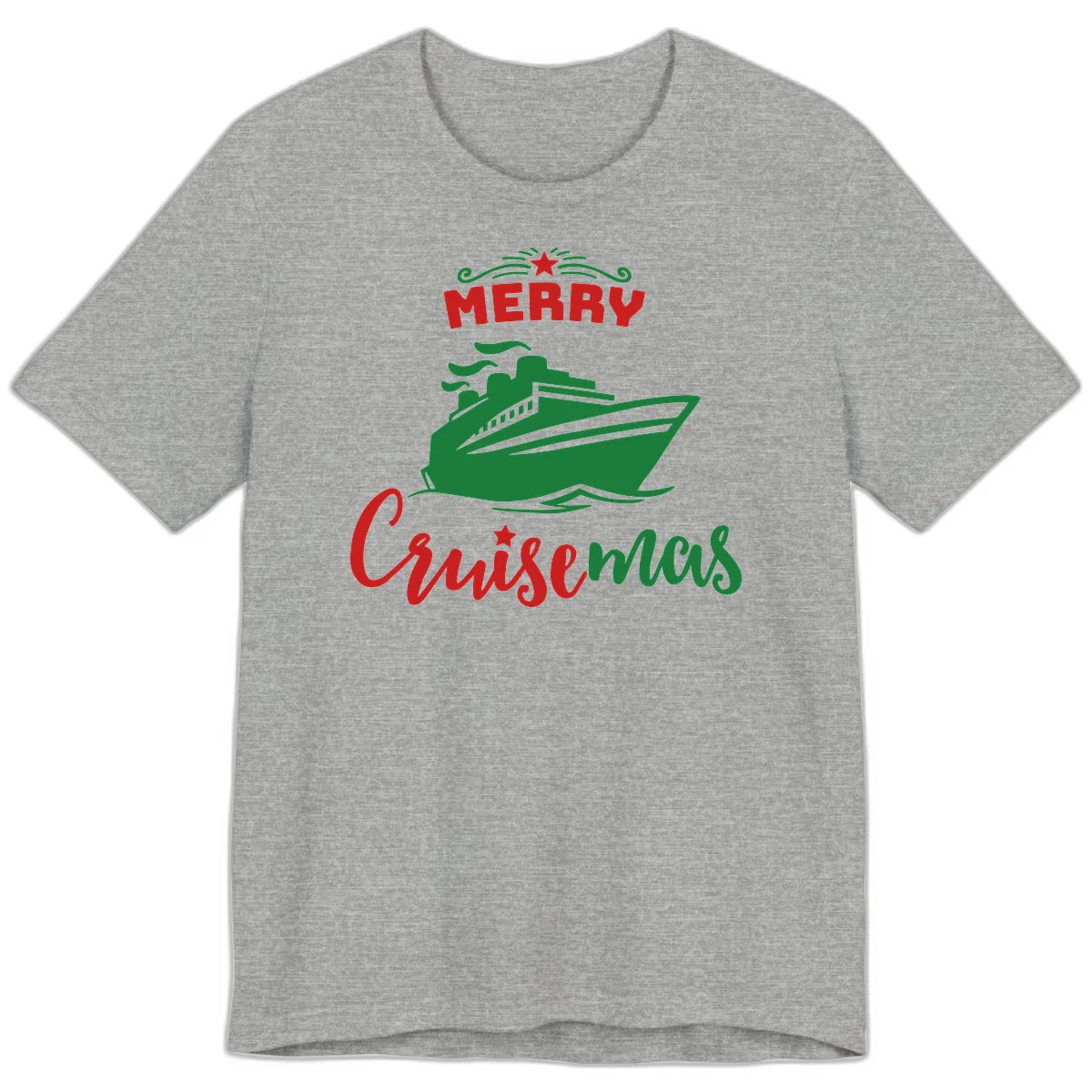 Merry Cruise-mas Ship Premium T-Shirt in Athletic Heather