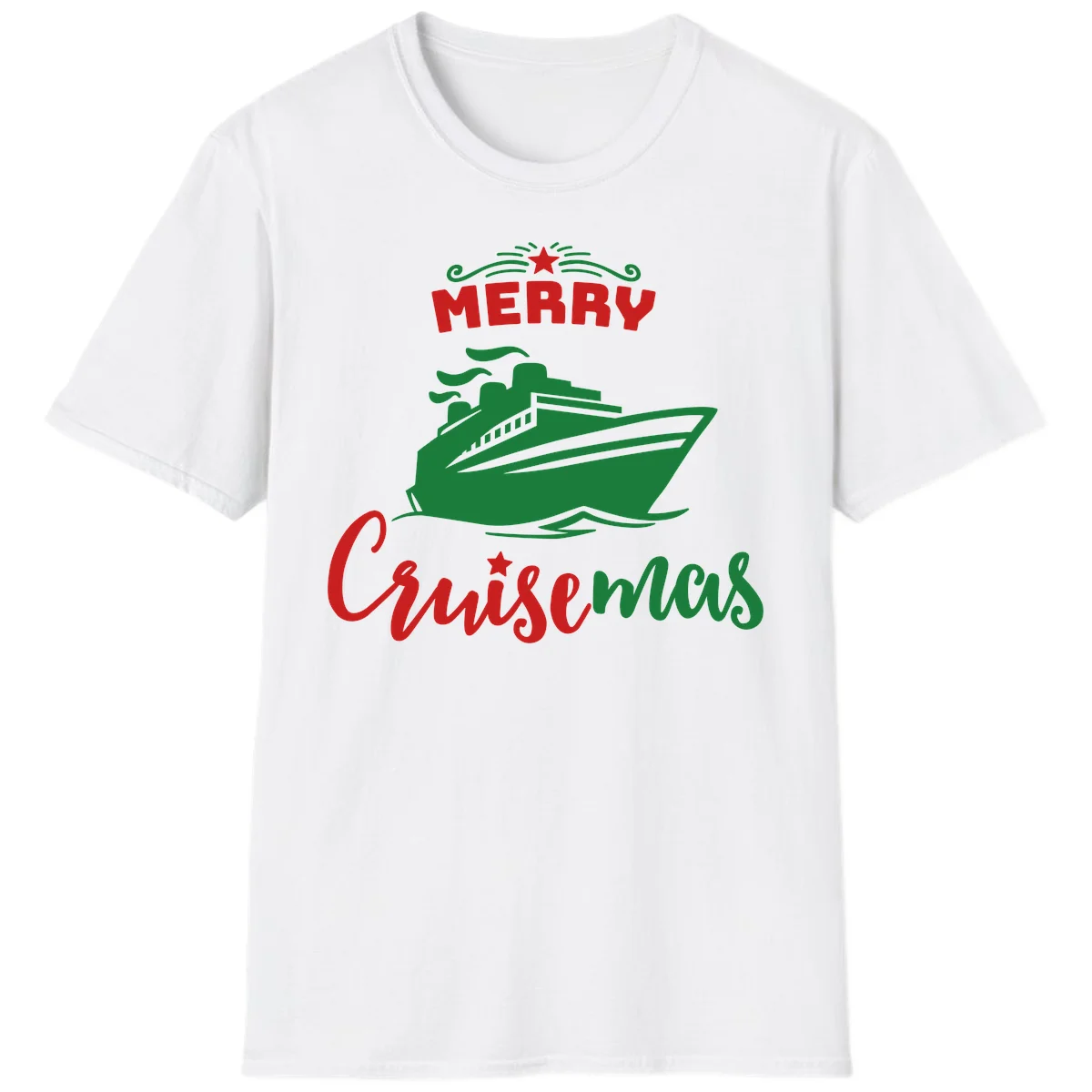 Merry Cruise-mas Ship T-Shirt in White