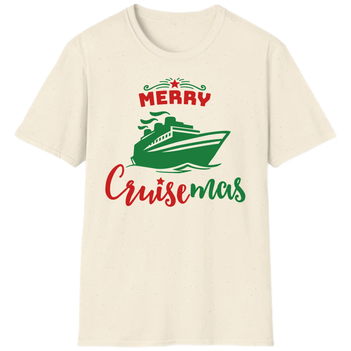 Merry Cruise-mas Ship T-Shirt in Natural
