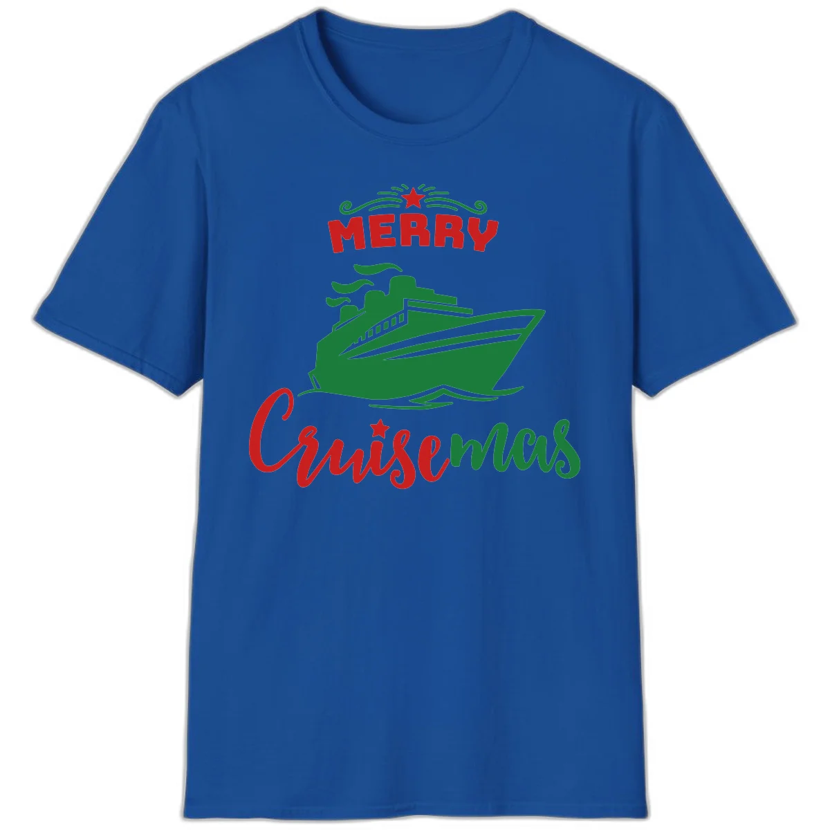 Merry Cruise-mas Ship T-Shirt in Royal