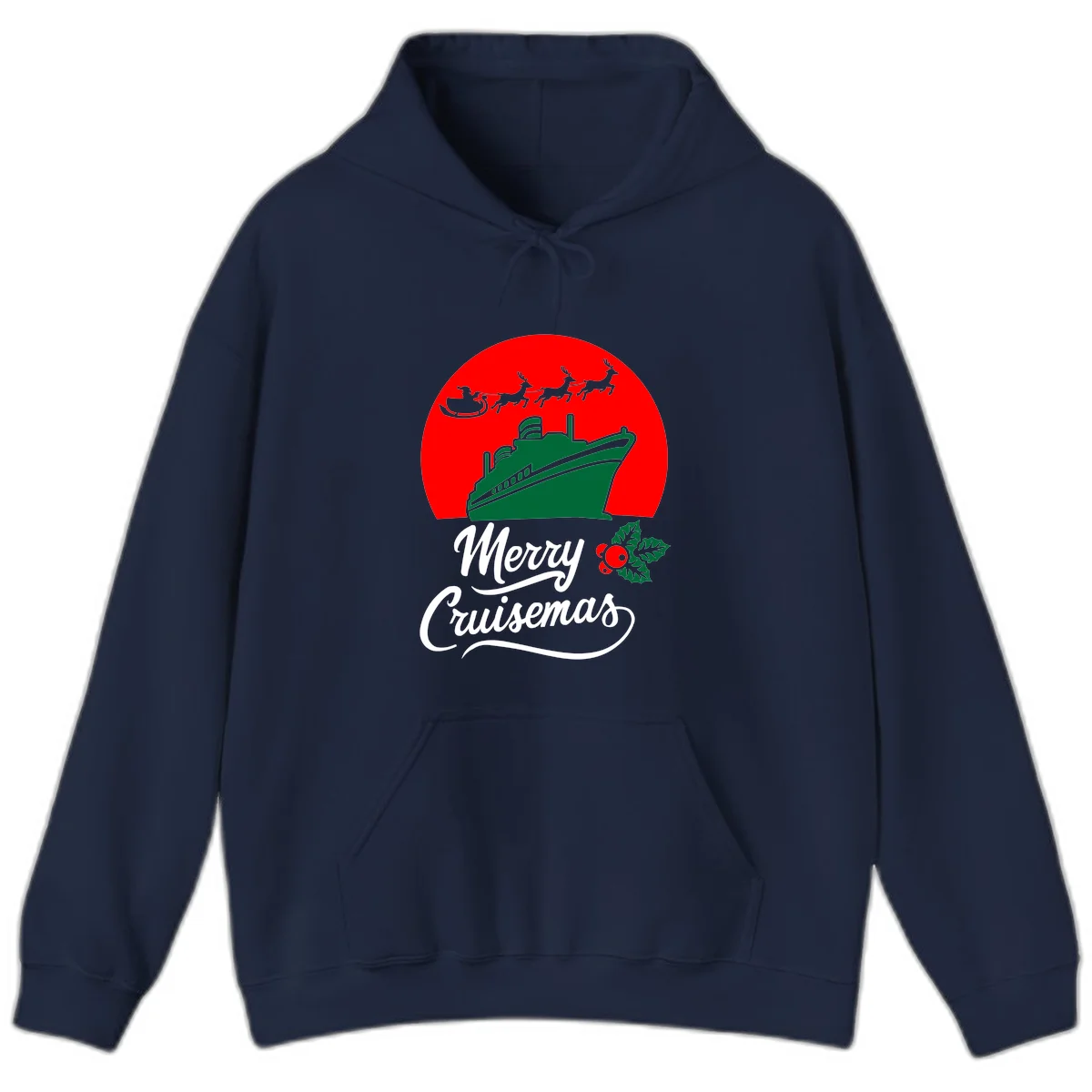 Merry Cruisemas Holiday Cruise Hoodie in Navy