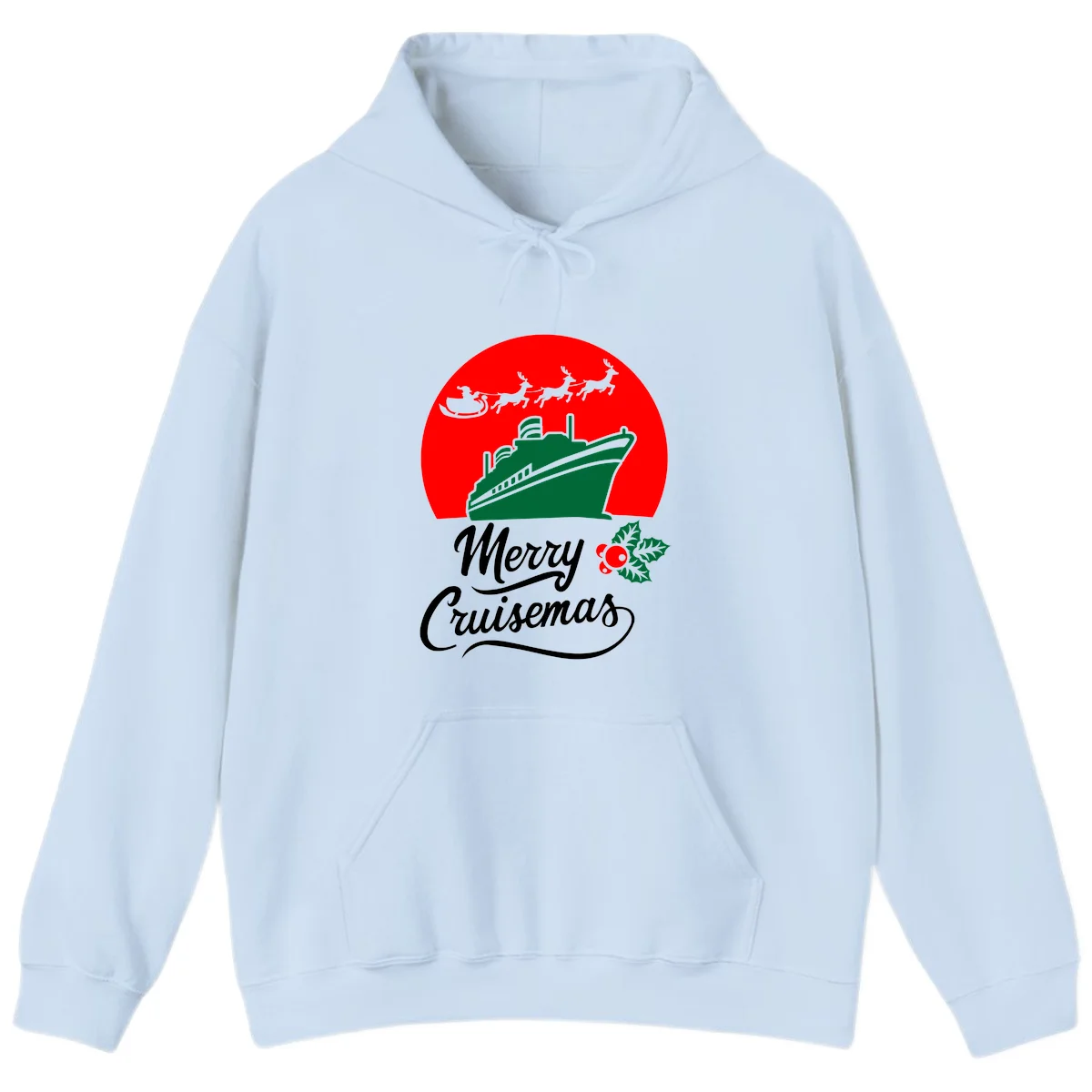 Merry Cruisemas Holiday Cruise Hoodie in Light Blue