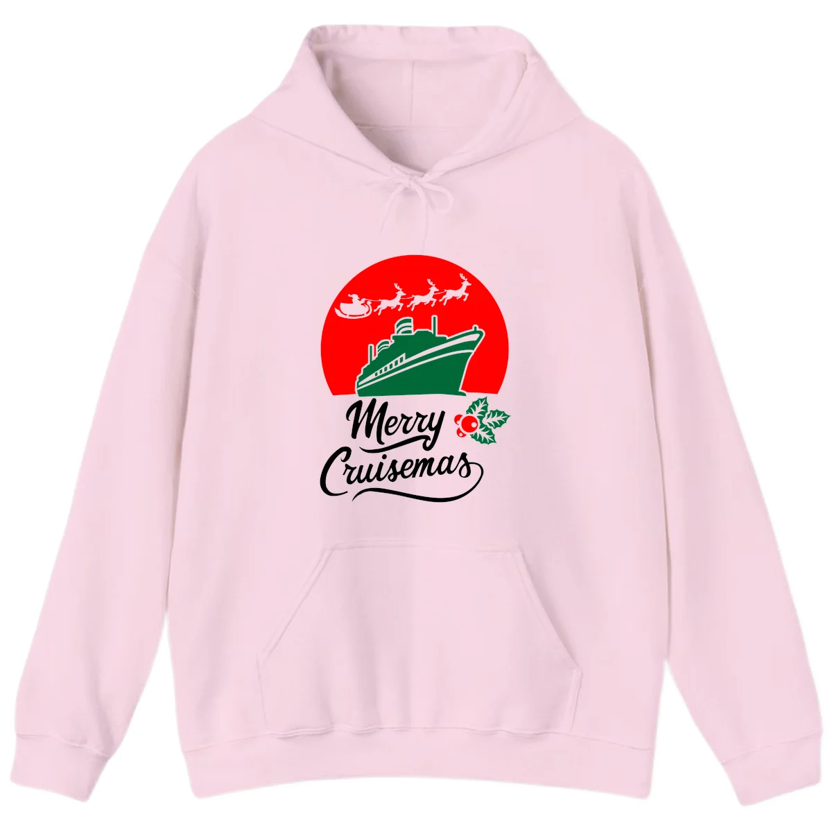 Merry Cruisemas Holiday Cruise Hoodie in Light Pink