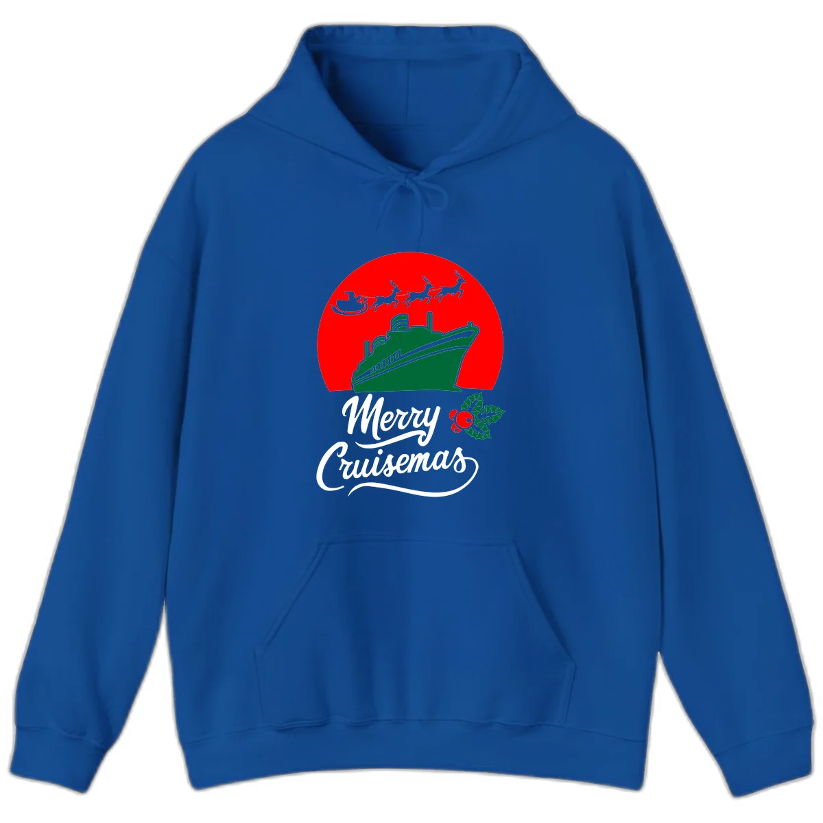 Merry Cruisemas Holiday Cruise Hoodie in Royal