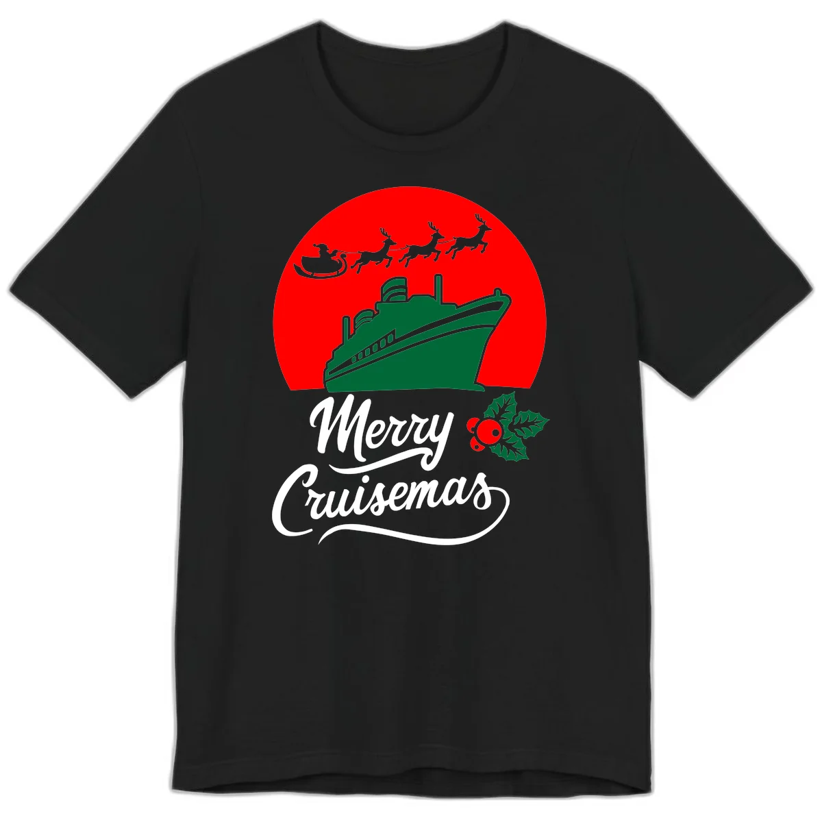 Merry Cruisemas Festive Holiday Premium T-Shirt in Black