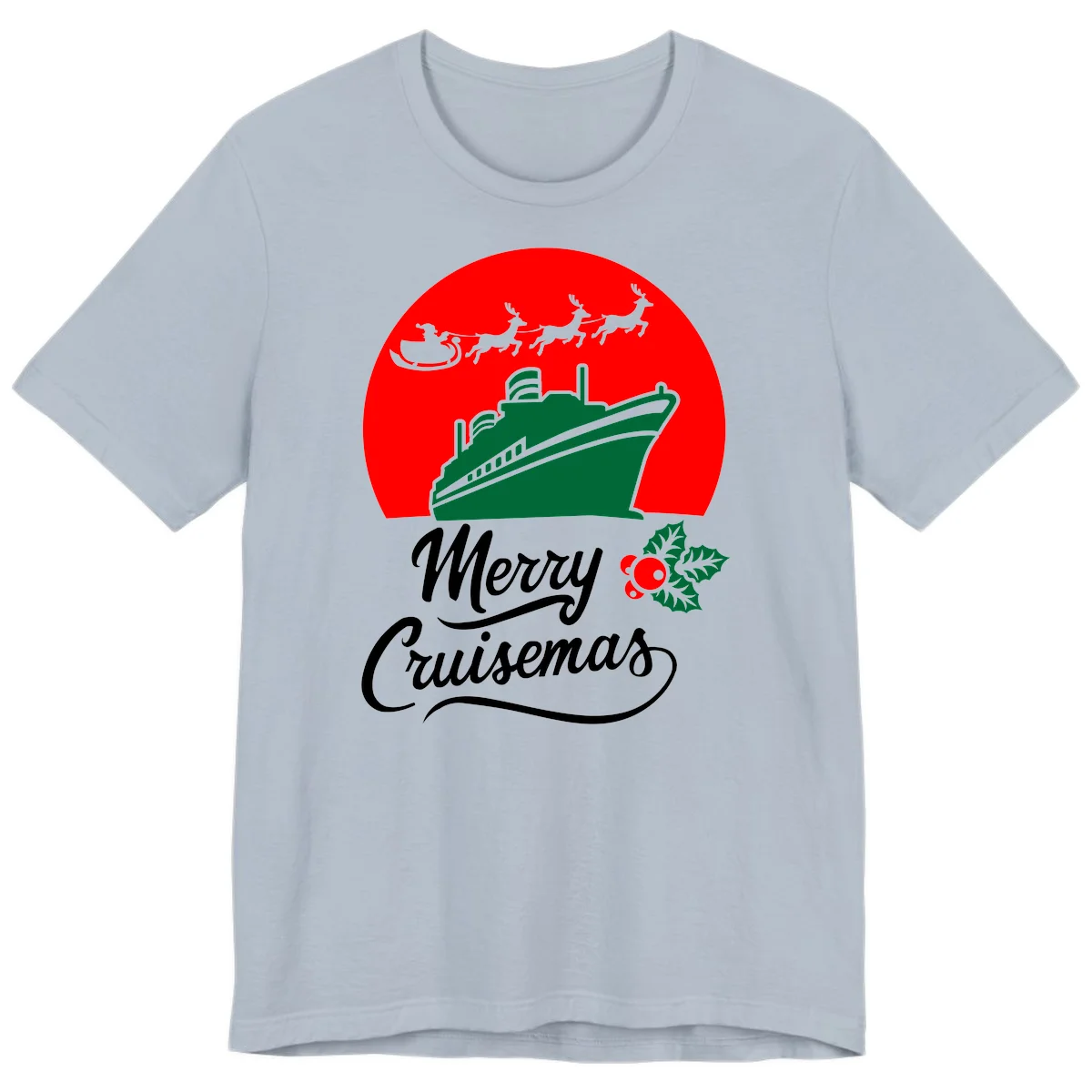 Merry Cruisemas Festive Holiday Premium T-Shirt in Light Blue