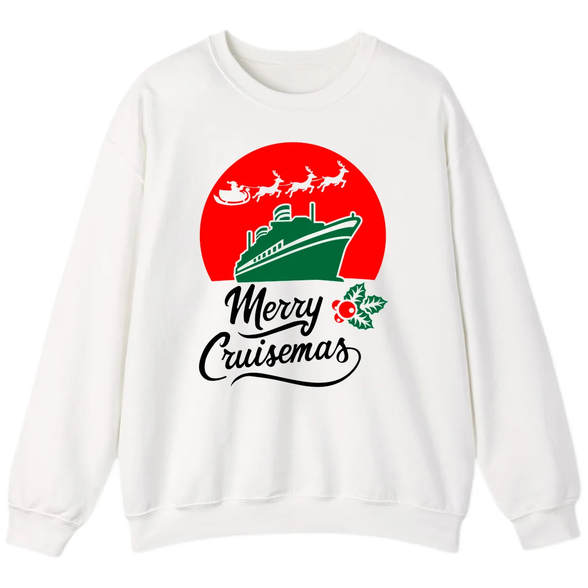 Merry Cruisemas Holiday Cruise Sweatshirt in White