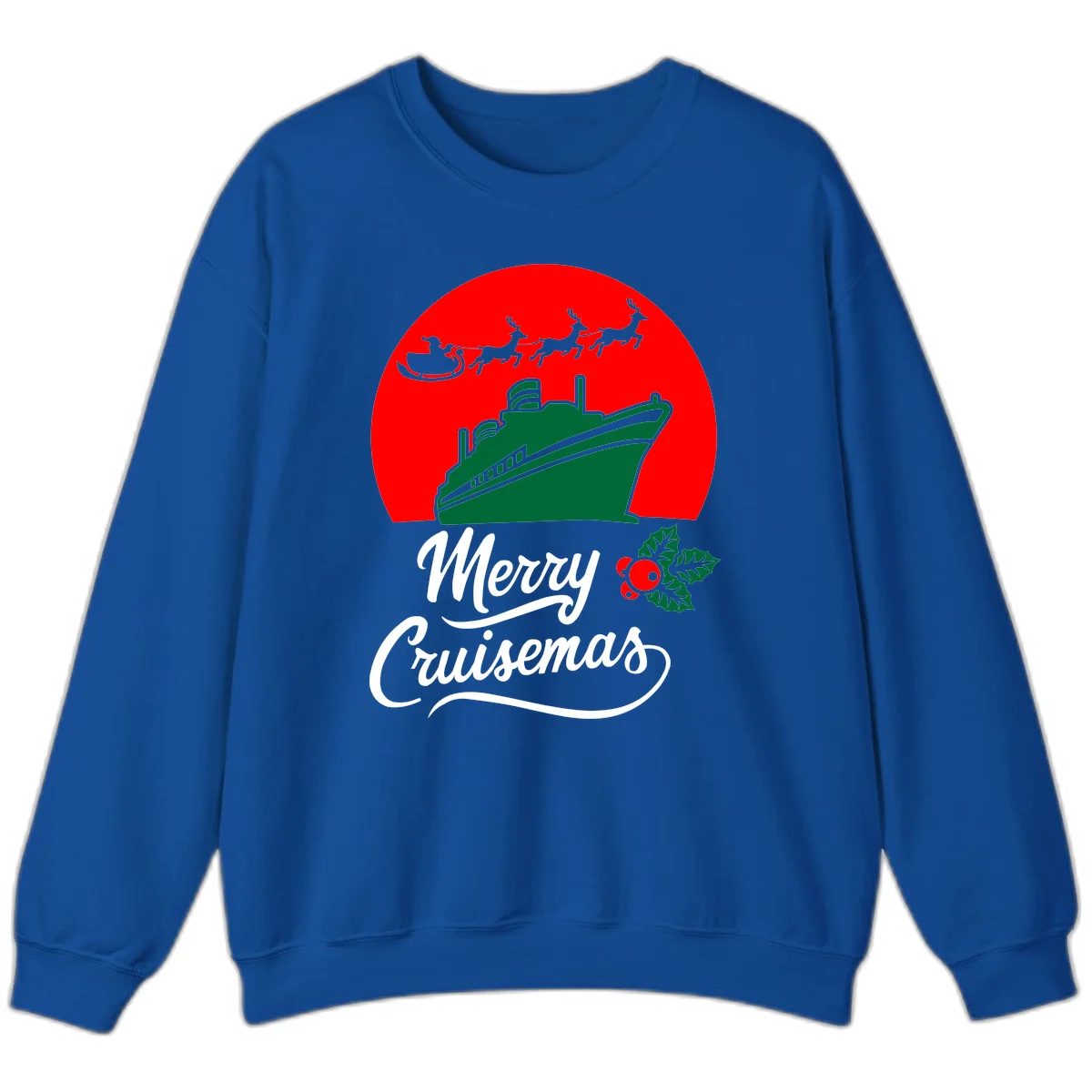 Merry Cruisemas Holiday Cruise Sweatshirt in Royal