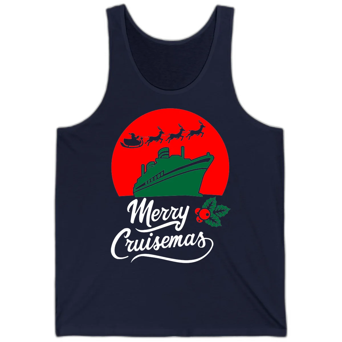 Merry Cruisemas Holiday Cruise Tank Top in Navy