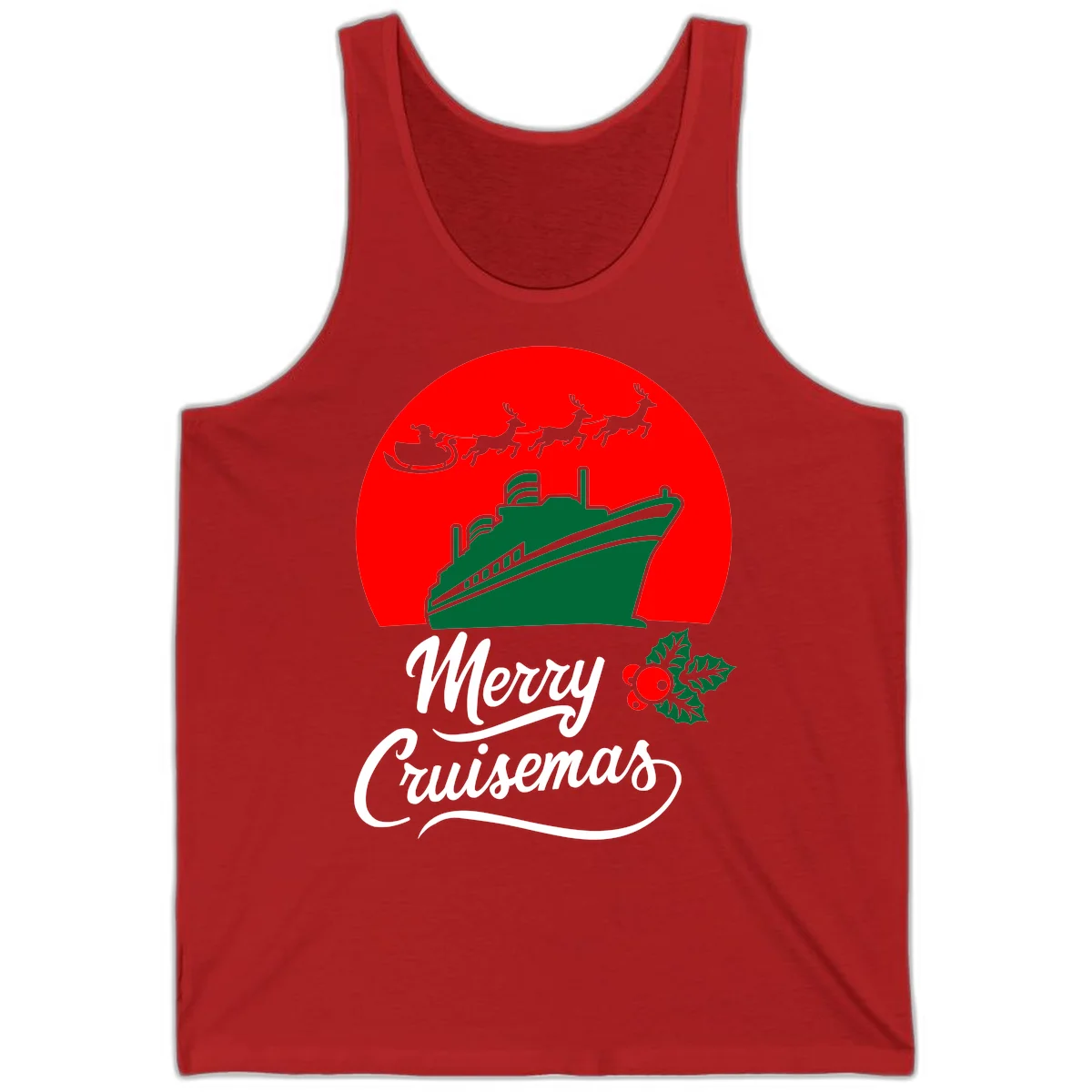 Merry Cruisemas Holiday Cruise Tank Top in Red