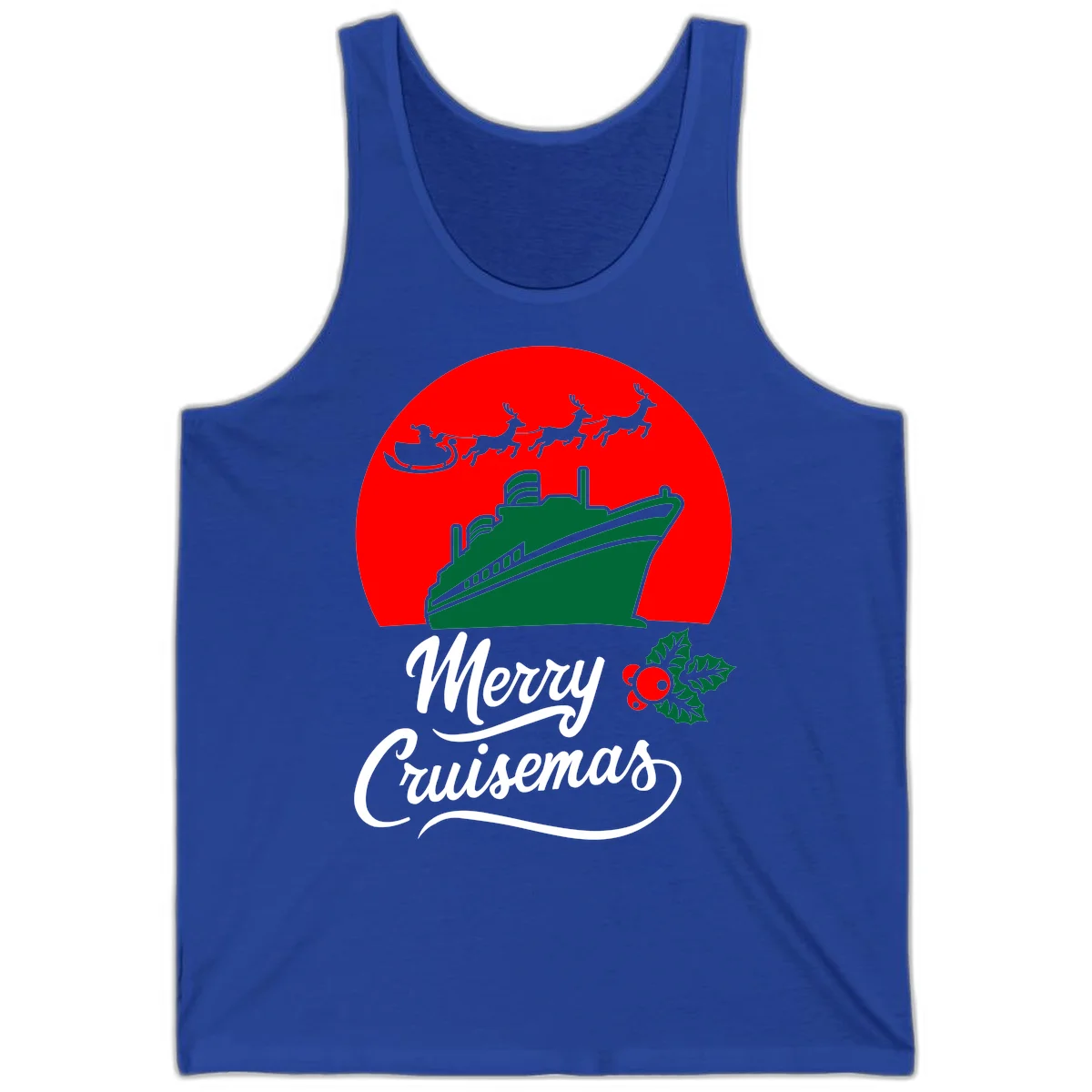 Merry Cruisemas Holiday Cruise Tank Top in True Royal