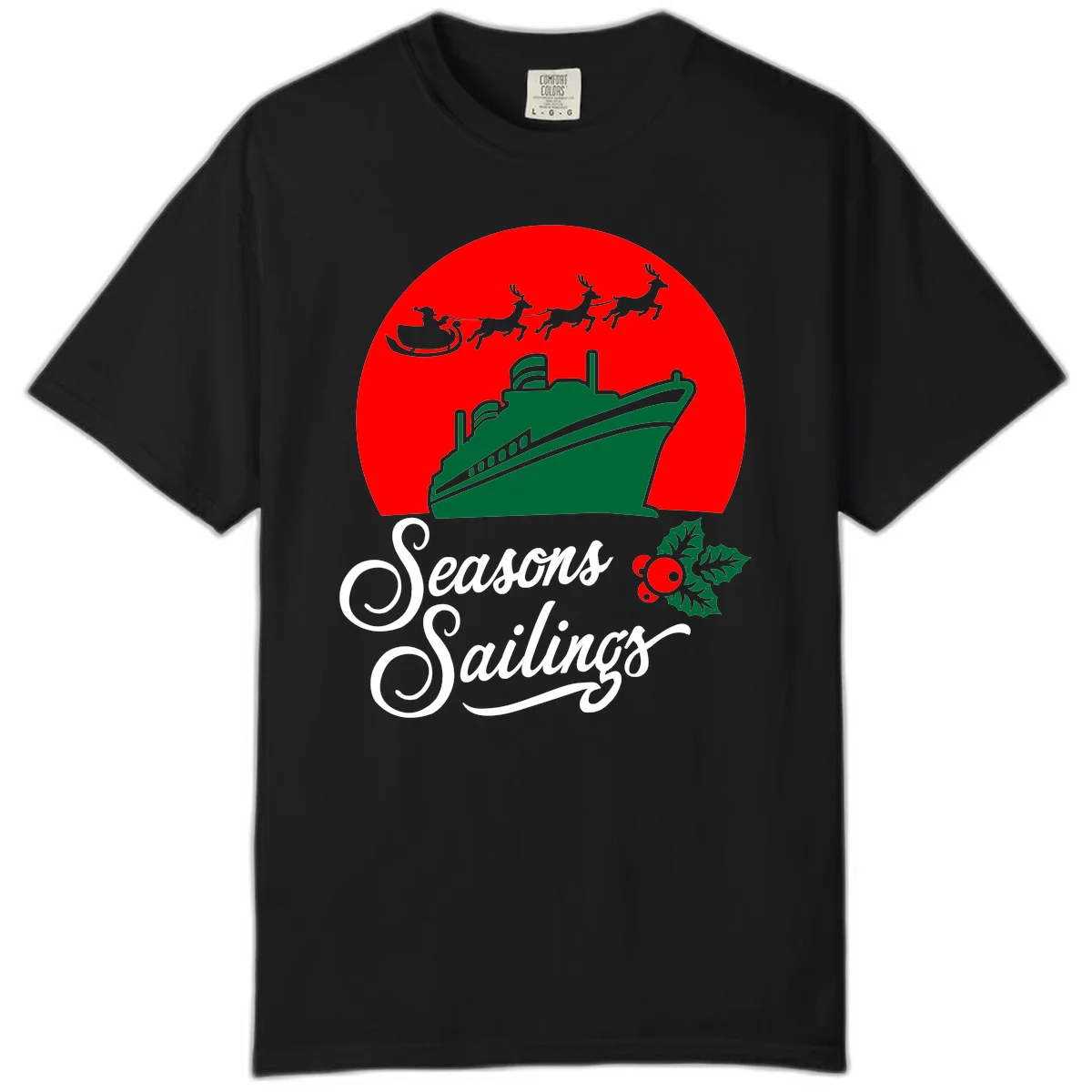 Seasons Sailings Cruise Ship Holiday Comfort Color in Black