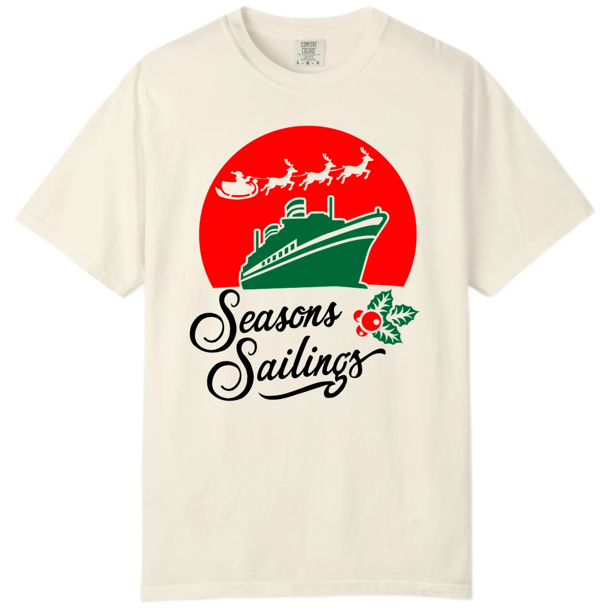 Seasons Sailings Cruise Ship Holiday Comfort Color in Ivory