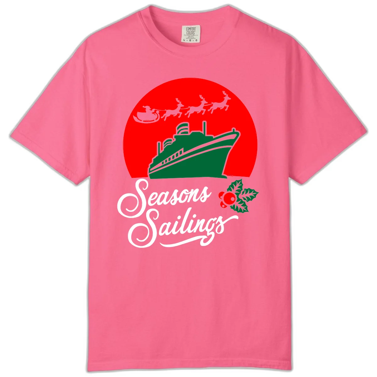 Seasons Sailings Cruise Ship Holiday Comfort Color in Crunchberry