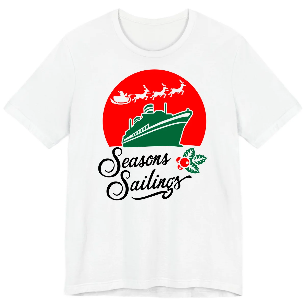 Seasons Sailings Cruise Ship Holiday Premium T-Shirt in White