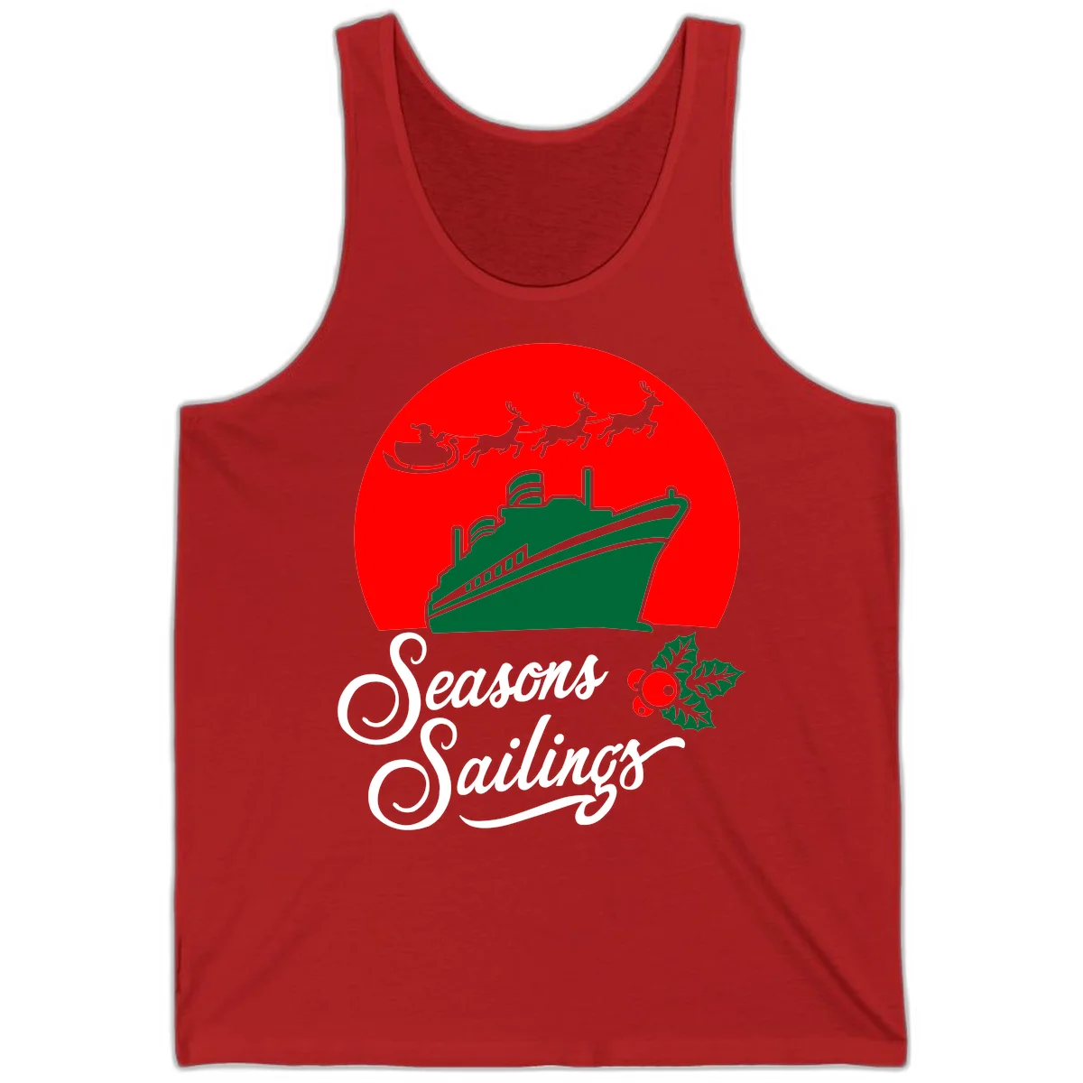 Seasons Sailings Cruise Ship Holiday Tank in Red