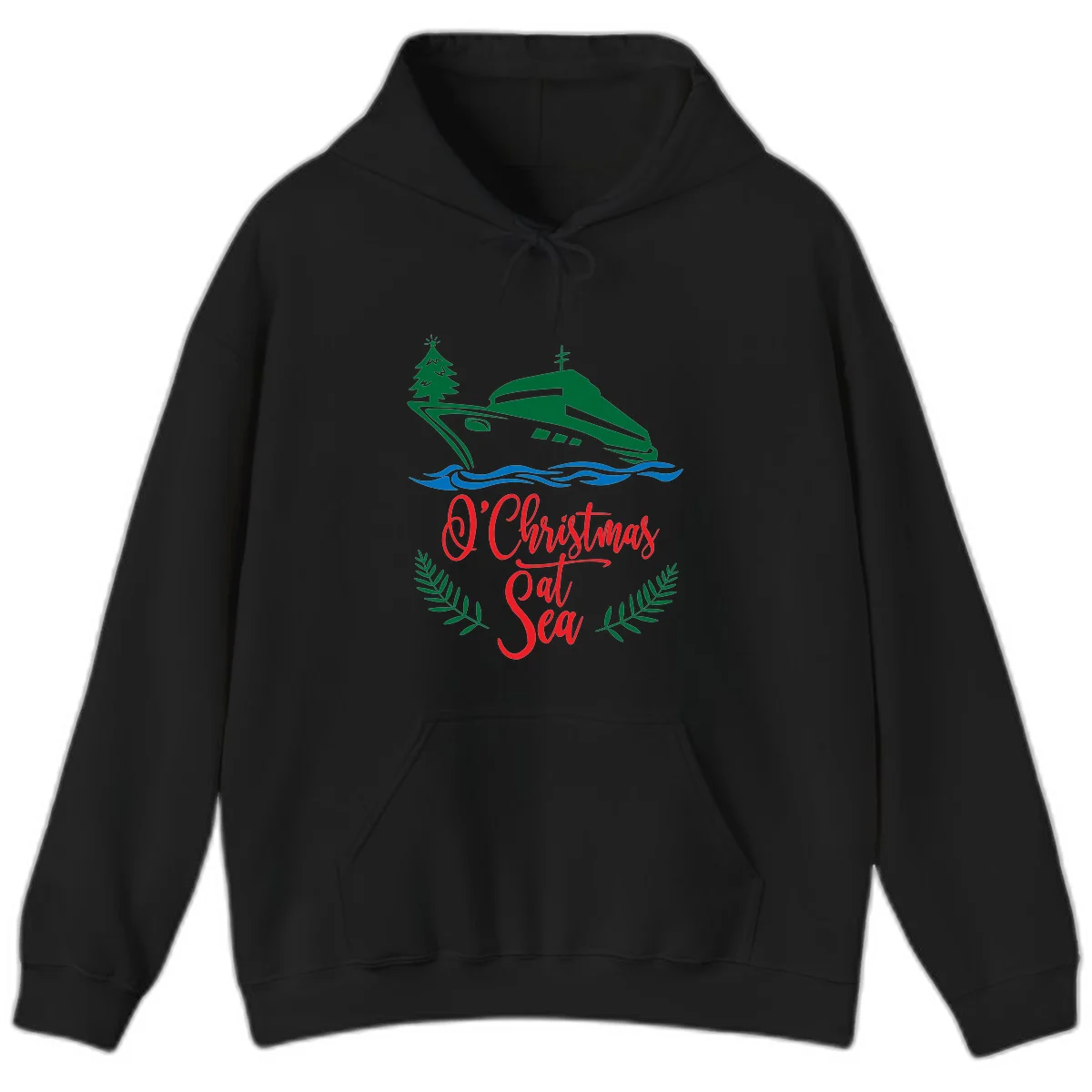 O Christmas At Sea Hoodie in Black
