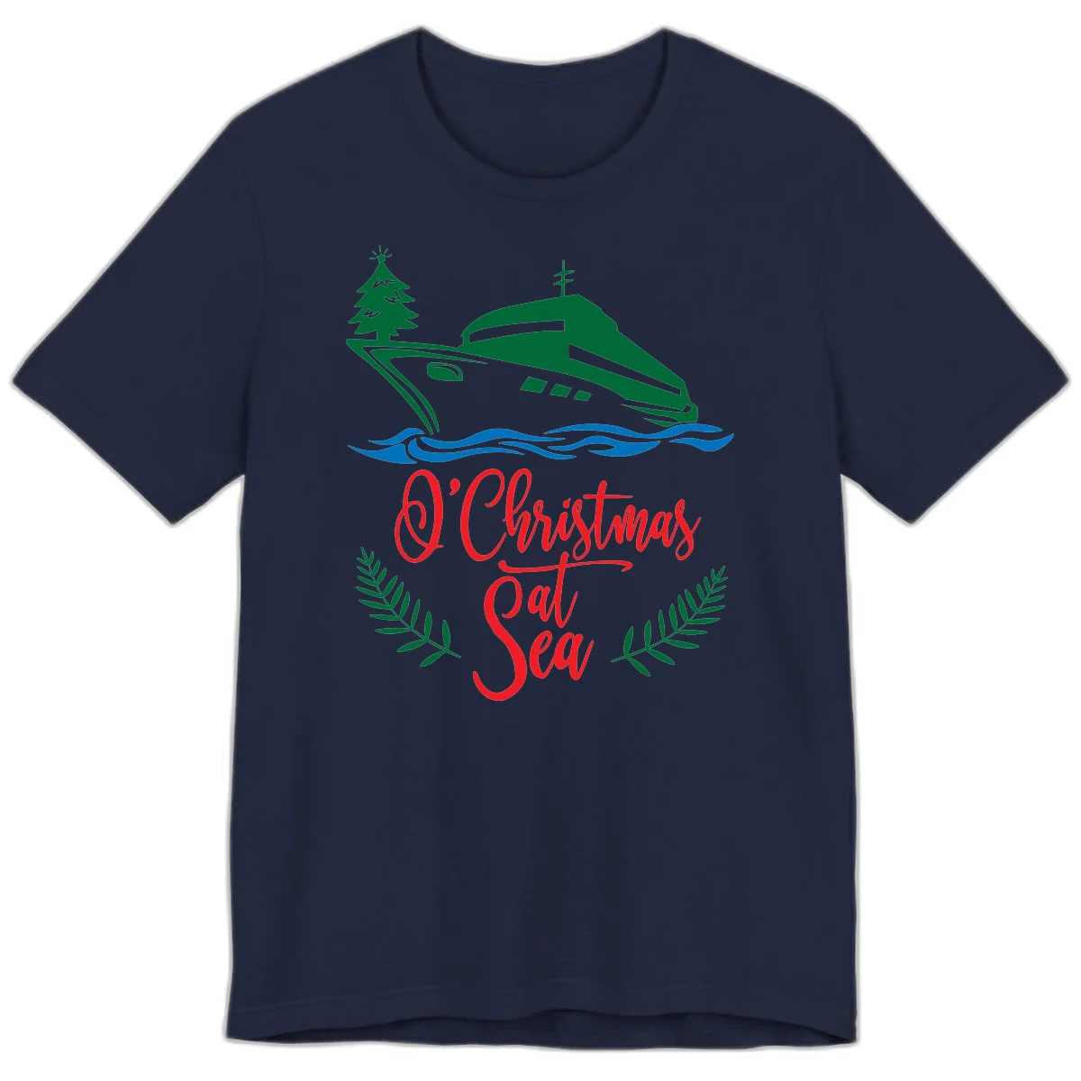 O Christmas At Sea Premium T-Shirt in Navy
