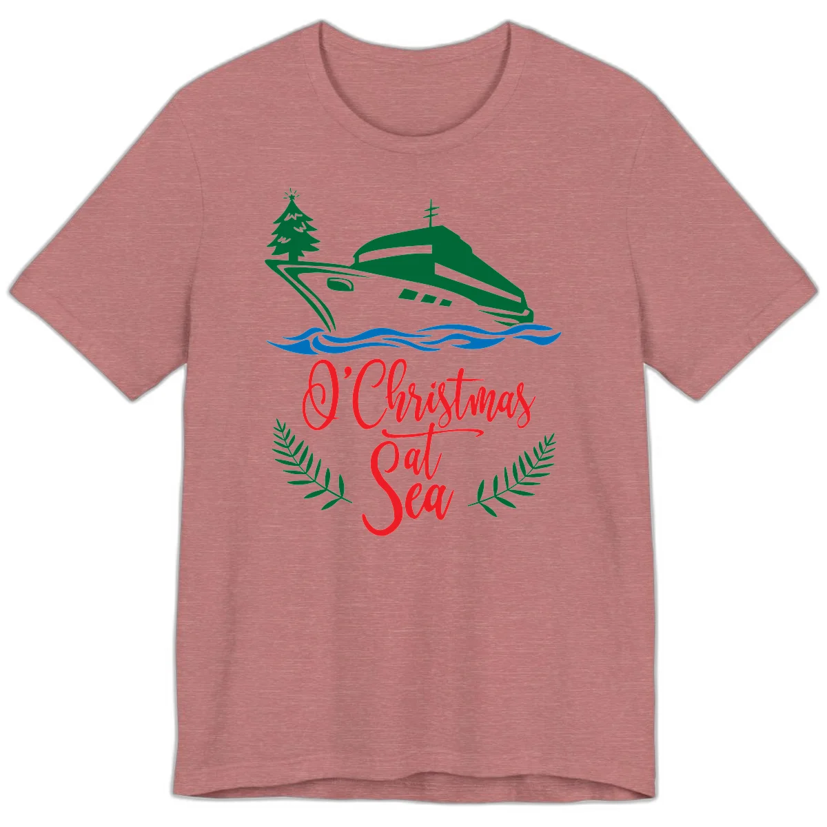 O Christmas At Sea Premium T-Shirt in Heather Mauve