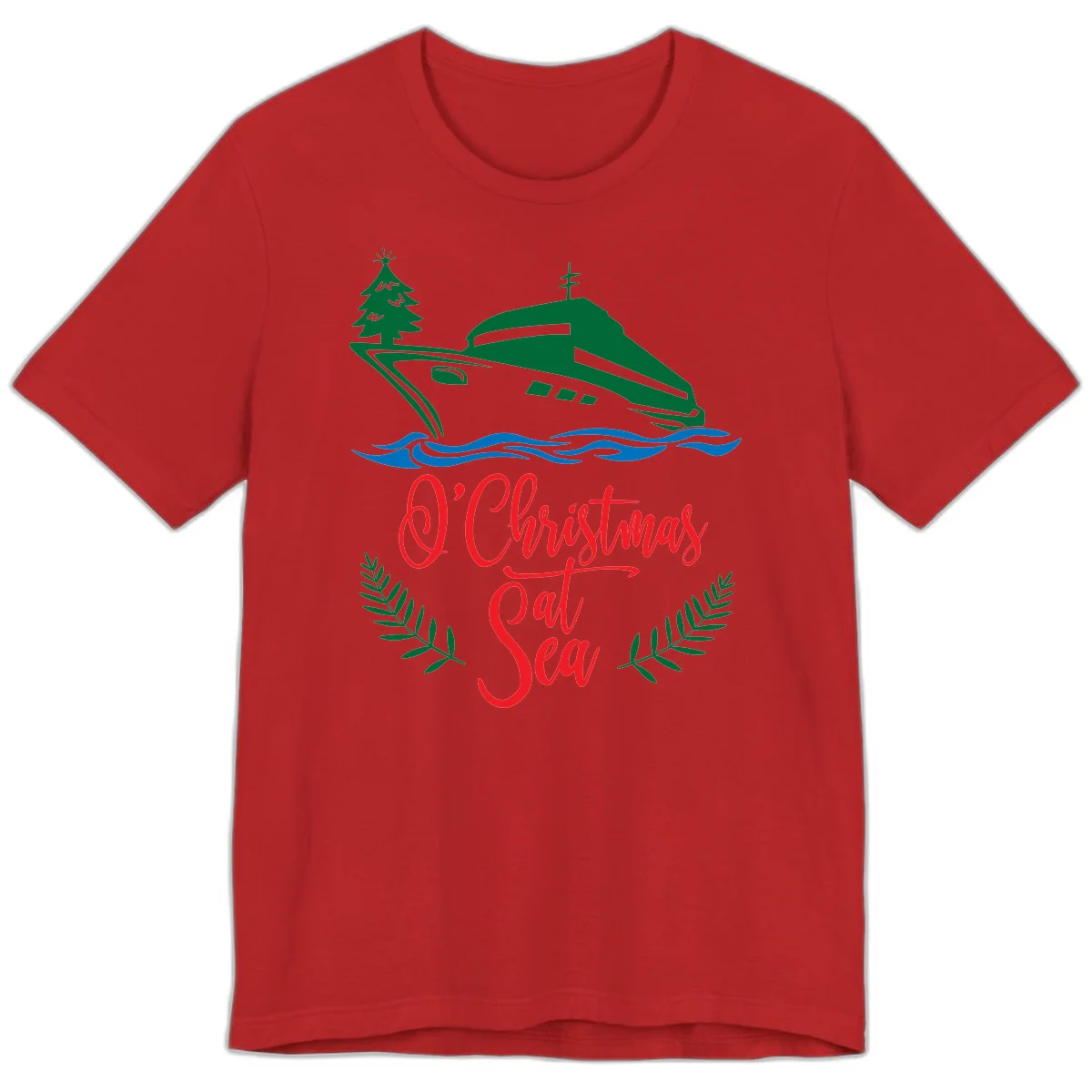 O Christmas At Sea Premium T-Shirt in Red