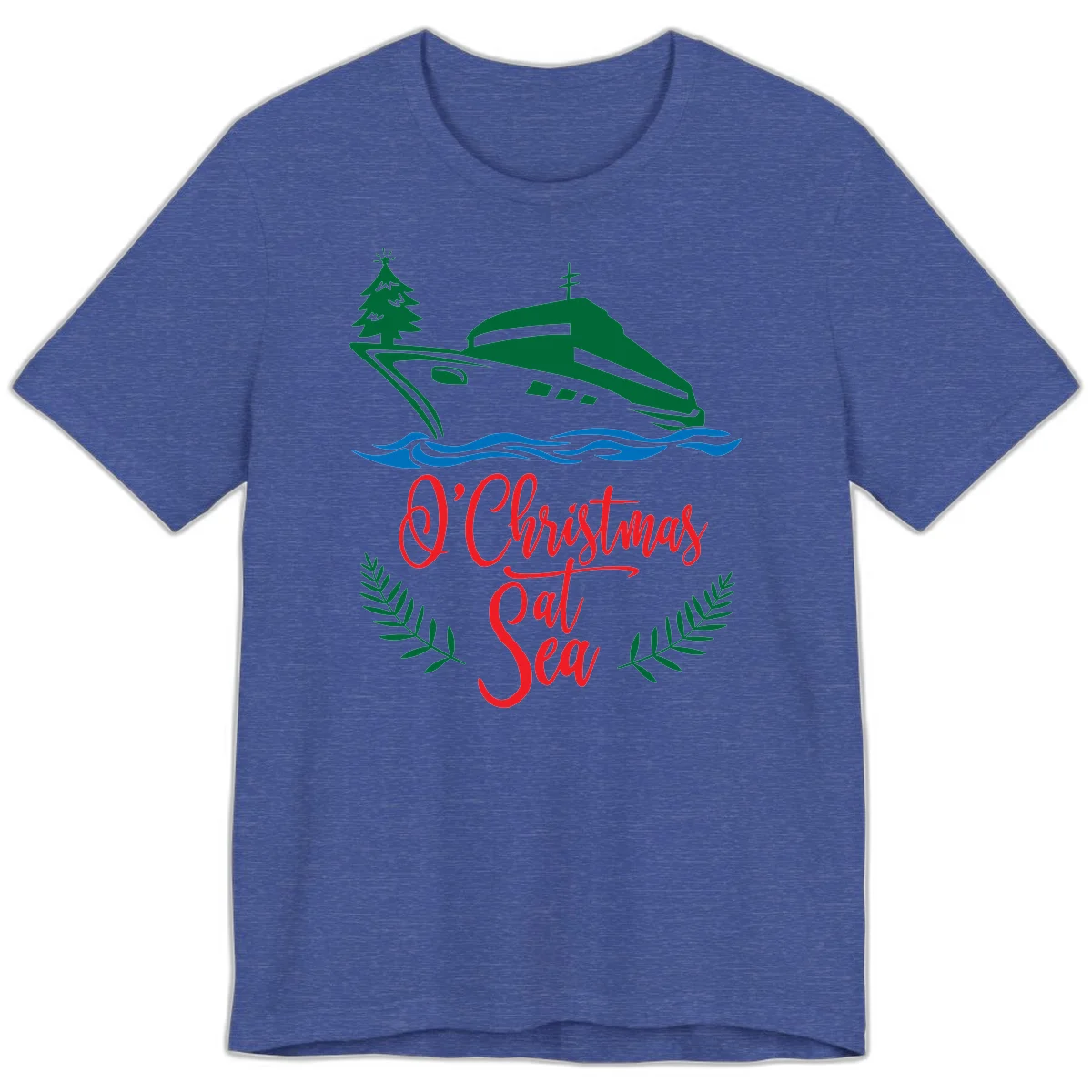 O Christmas At Sea Premium T-Shirt in Heather True Royal