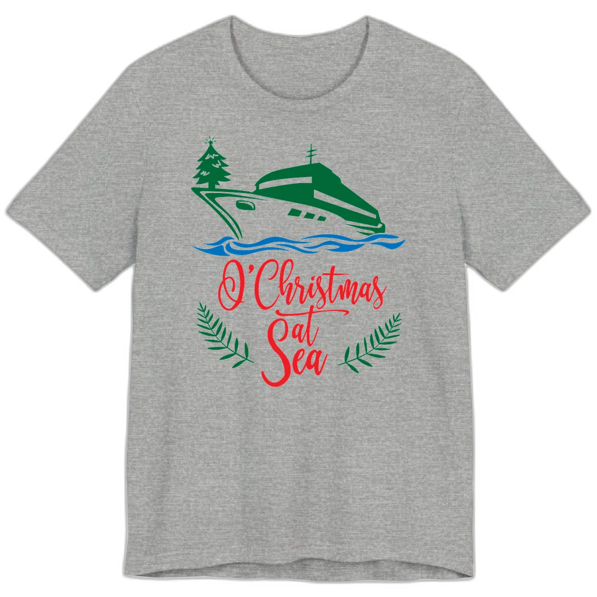 O Christmas At Sea Premium T-Shirt in Athletic Heather