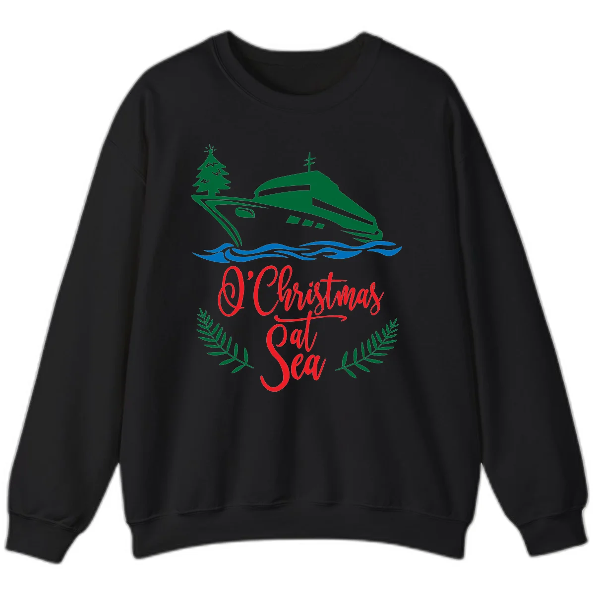 O Christmas At Sea Sweatshirt in Black