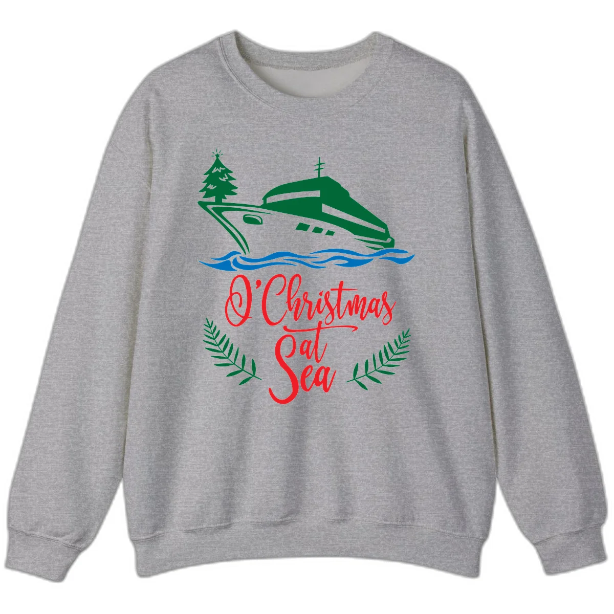 O Christmas At Sea Sweatshirt in Sport Grey
