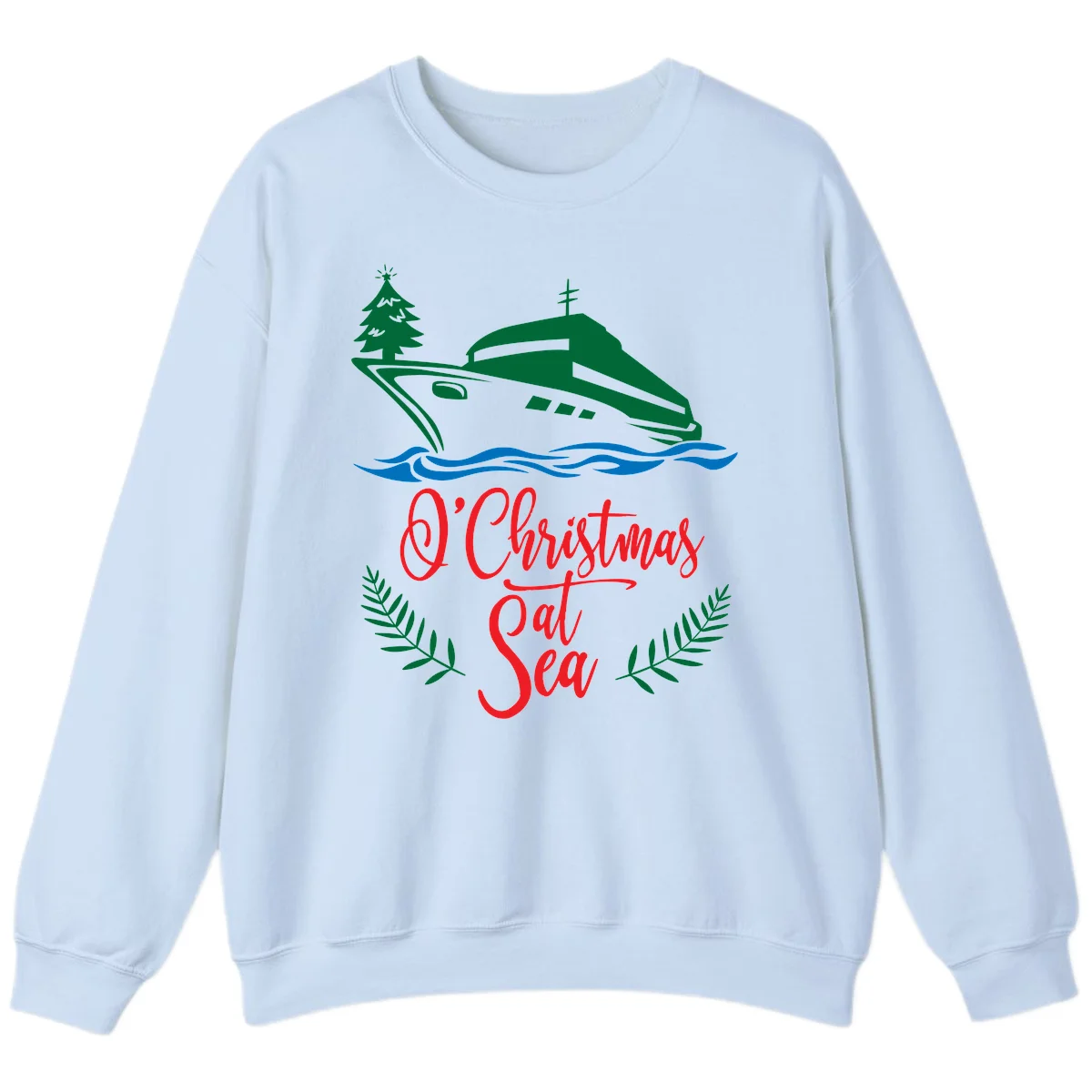 O Christmas At Sea Sweatshirt in Light Blue