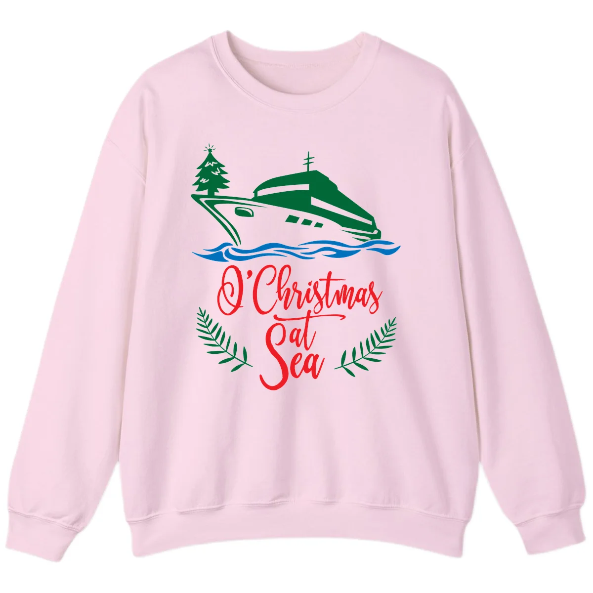 O Christmas At Sea Sweatshirt in Light Pink