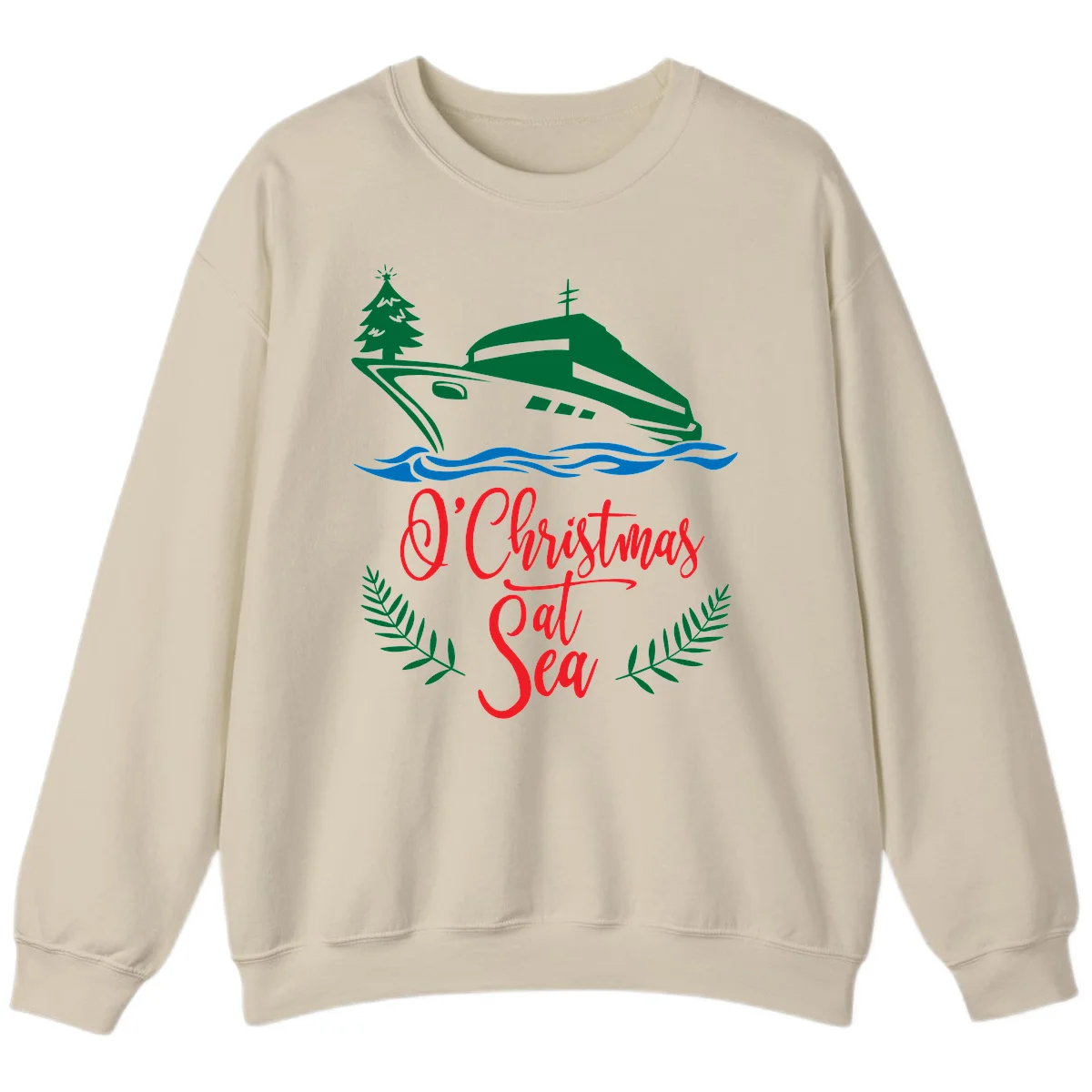 O Christmas At Sea Sweatshirt in Sand