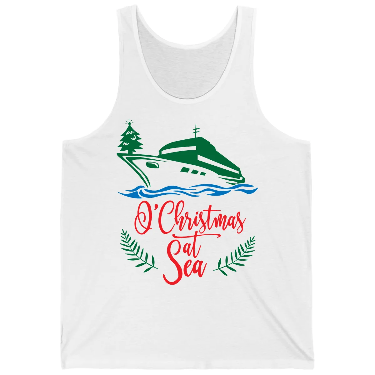 O Christmas At Sea Tank Top in White