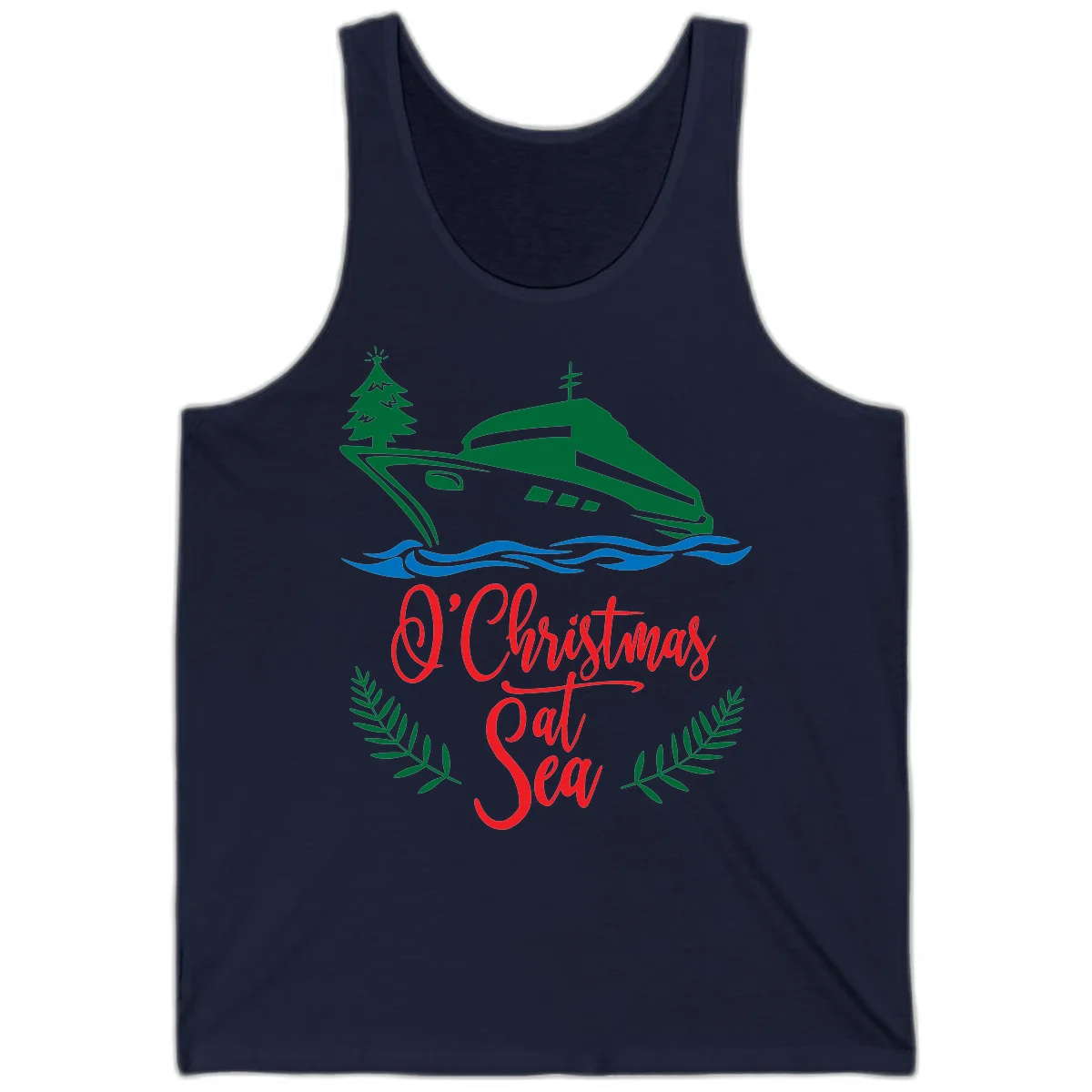 O Christmas At Sea Tank Top in Navy