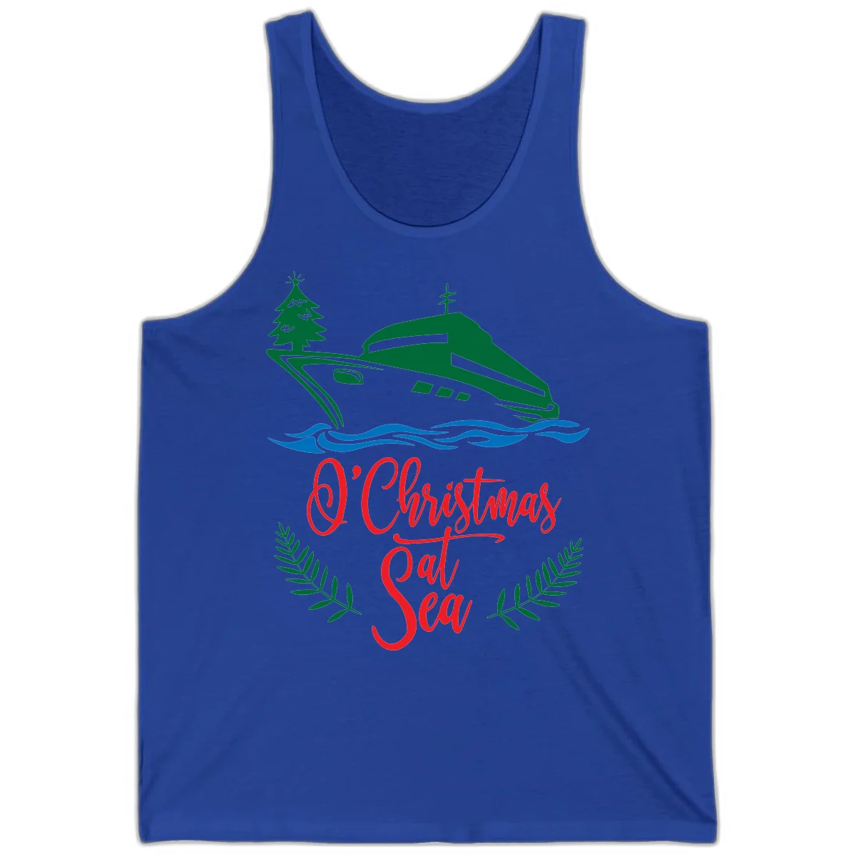 O Christmas At Sea Tank Top in True Royal