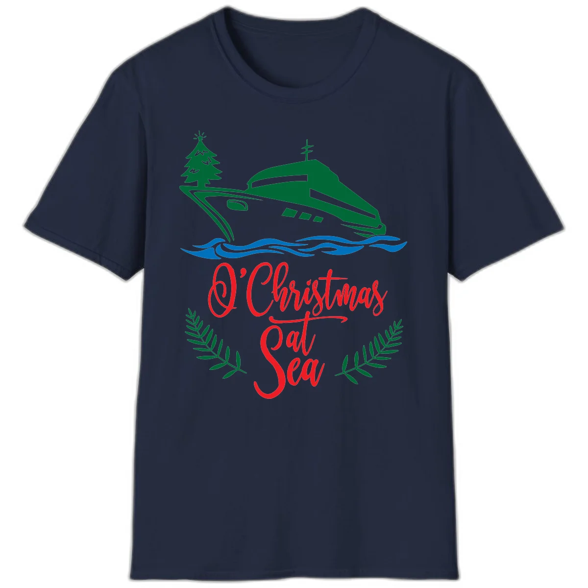 O Christmas At Sea T-Shirt in Navy