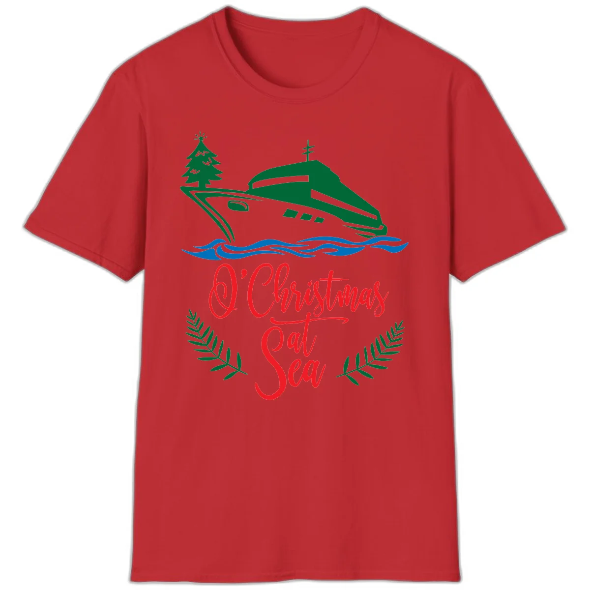 O Christmas At Sea T-Shirt in Red