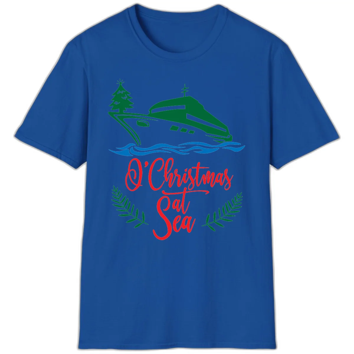 O Christmas At Sea T-Shirt in Royal