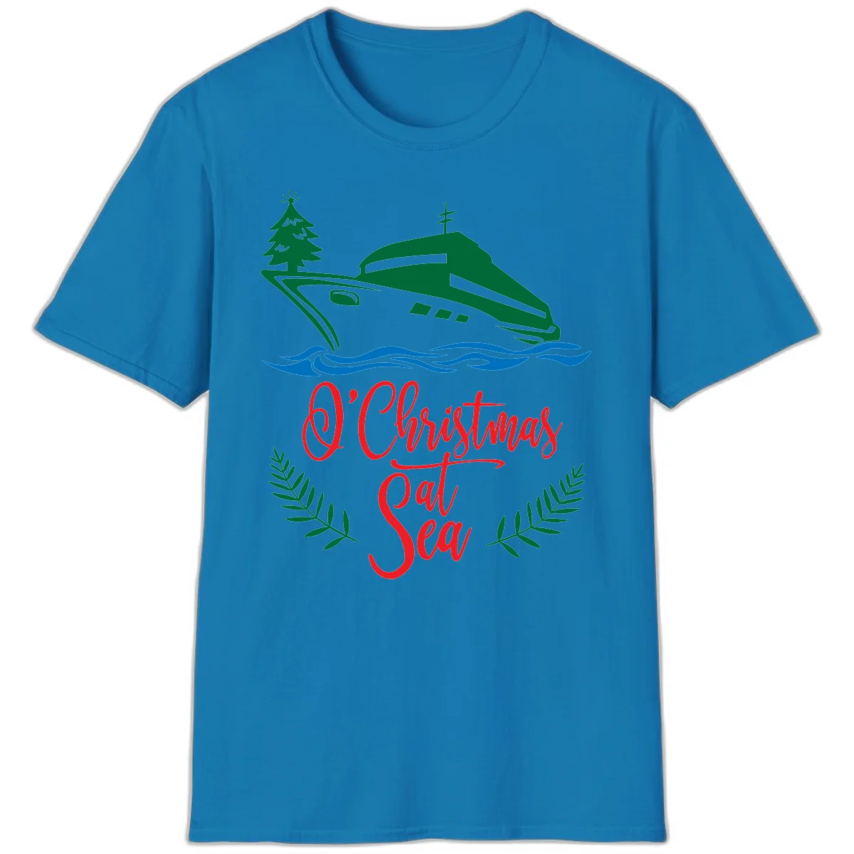 O Christmas At Sea T-Shirt in Sapphire