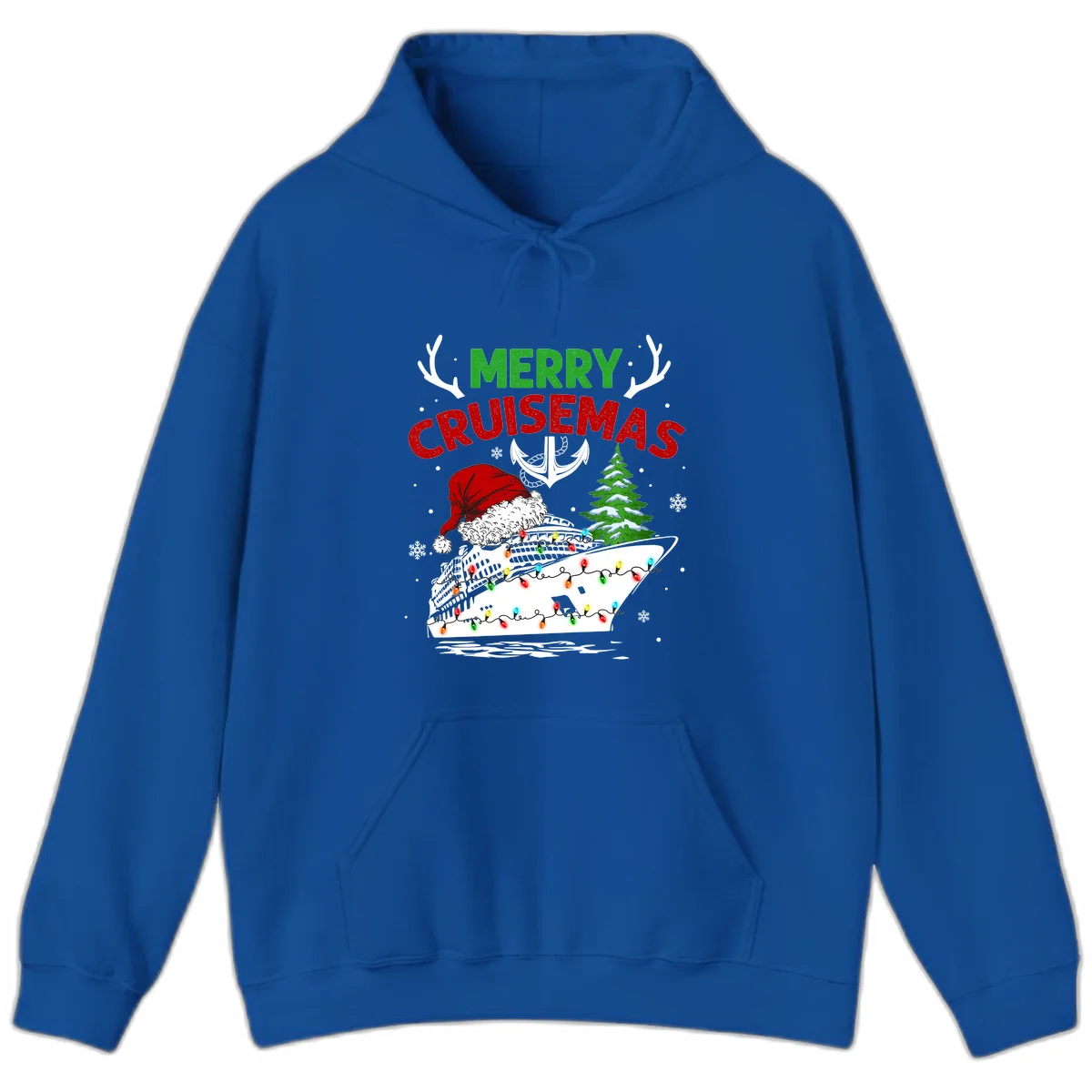 Merry Cruisemas Christmas Hoodie in Royal