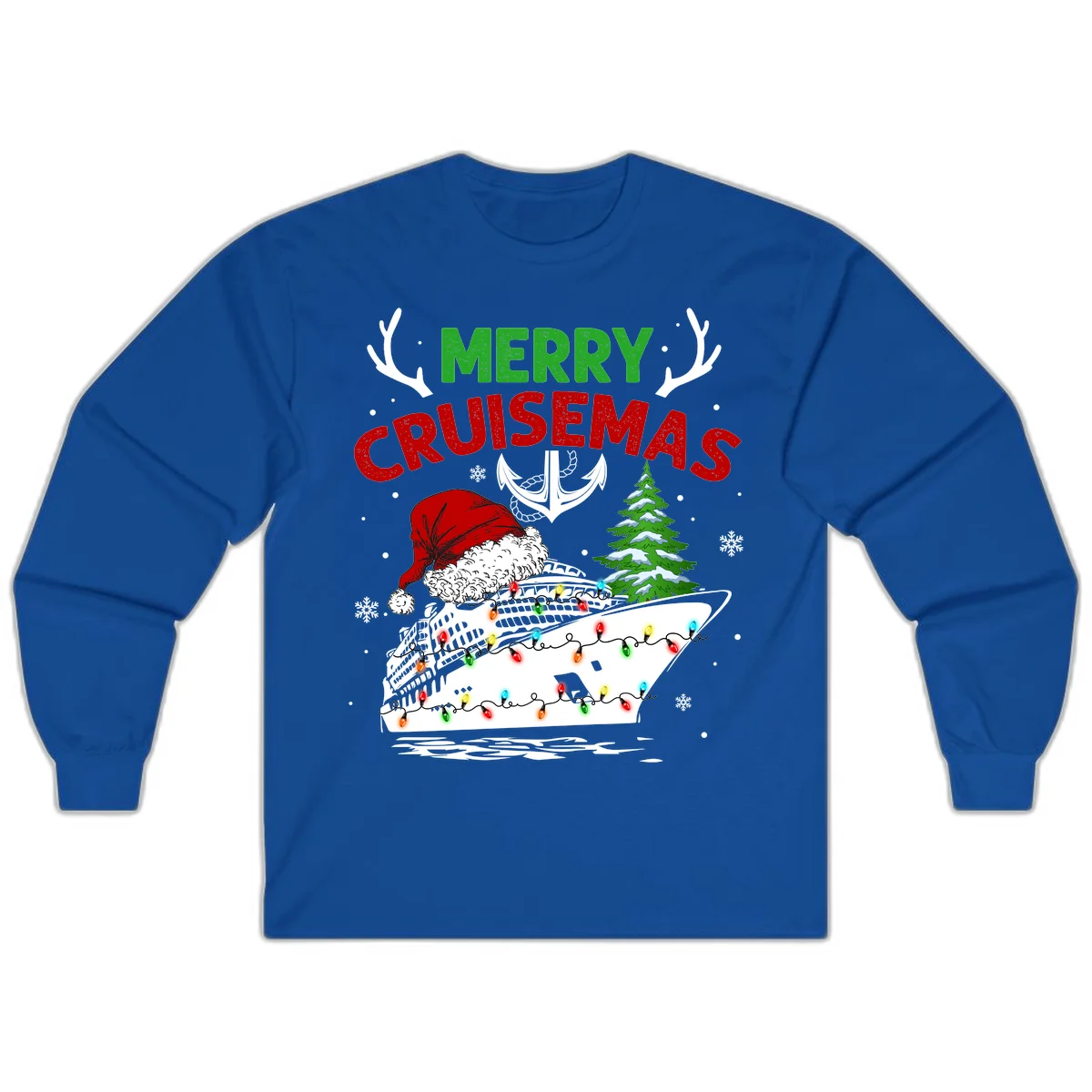 Merry Cruisemas Long Sleeve Shirt in Royal