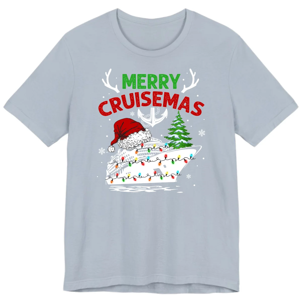 Merry Cruisemas Christmas Cruise Premium T-Shirt in Light Blue